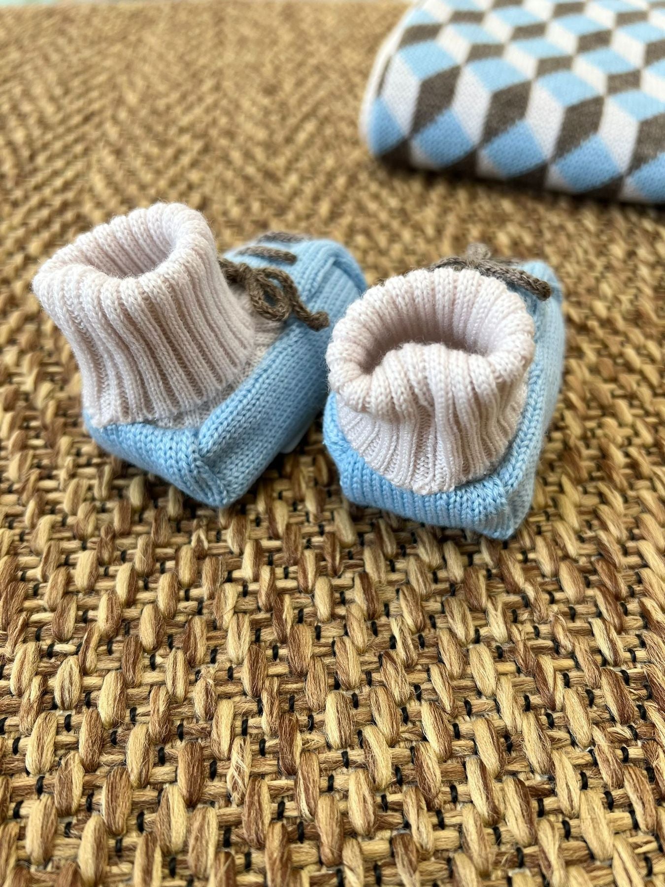 Natural IG68S Newborn Wool Slippers