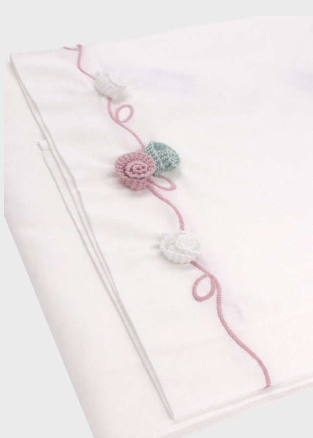 Lenzuolino Cotone Roselline Melograno EK17LE
