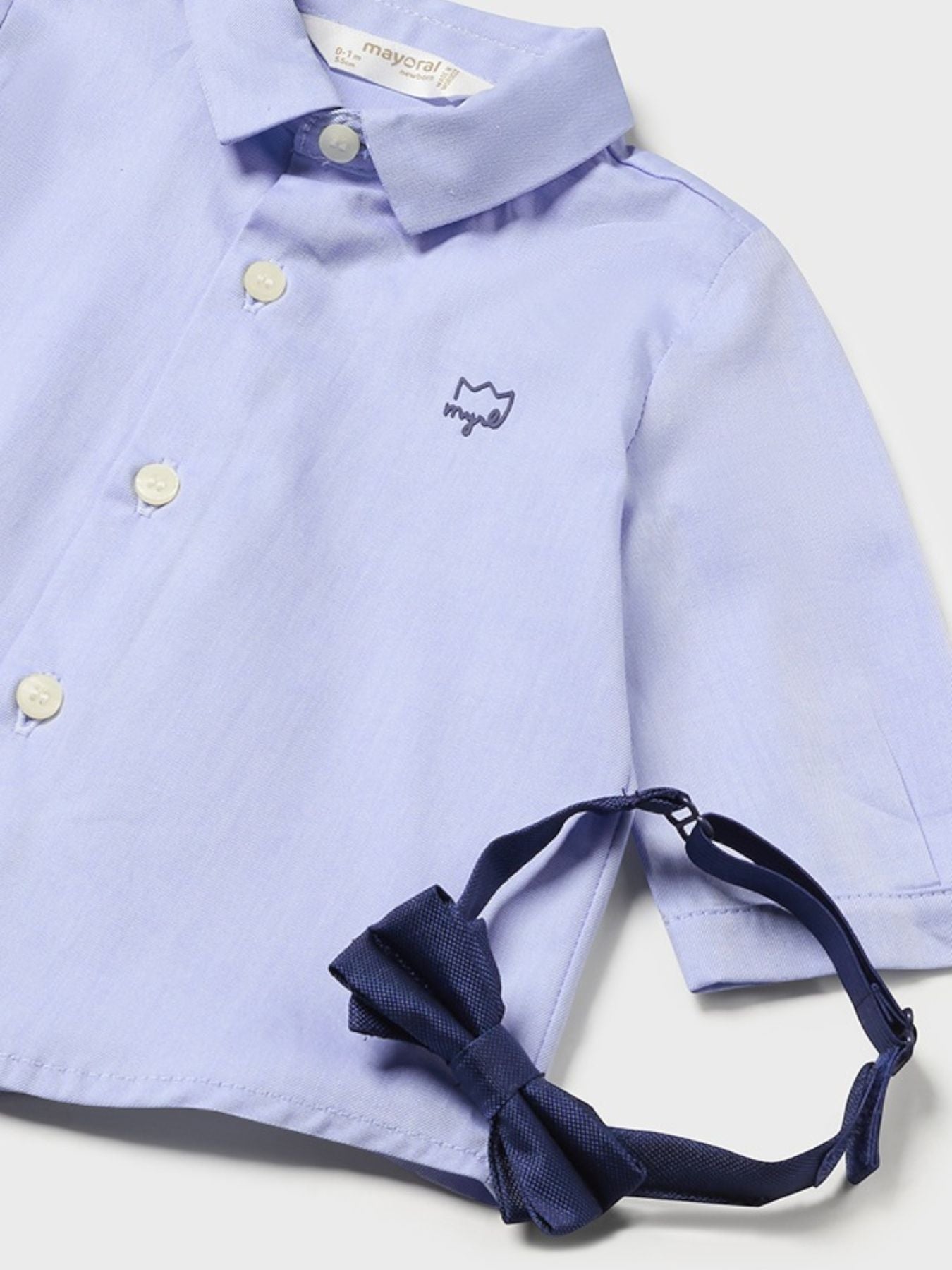 Long-sleeved shirt with bow tie, Sky Blue, 1J-2180/CL