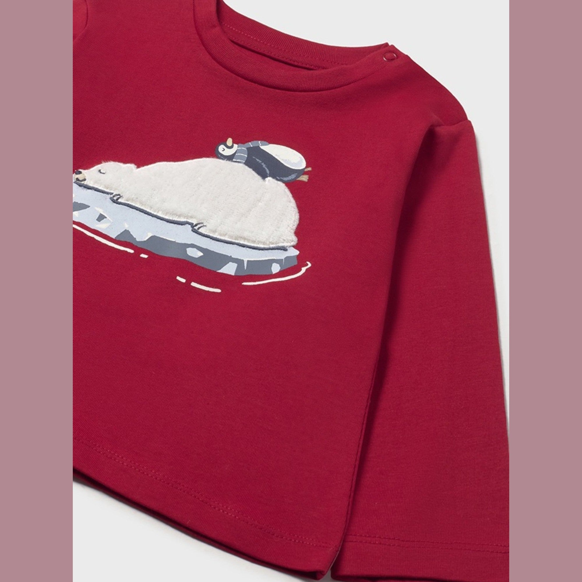 Maglietta m/l applicazione Bimbo Rosso 2071/43 -  NANU' BABY