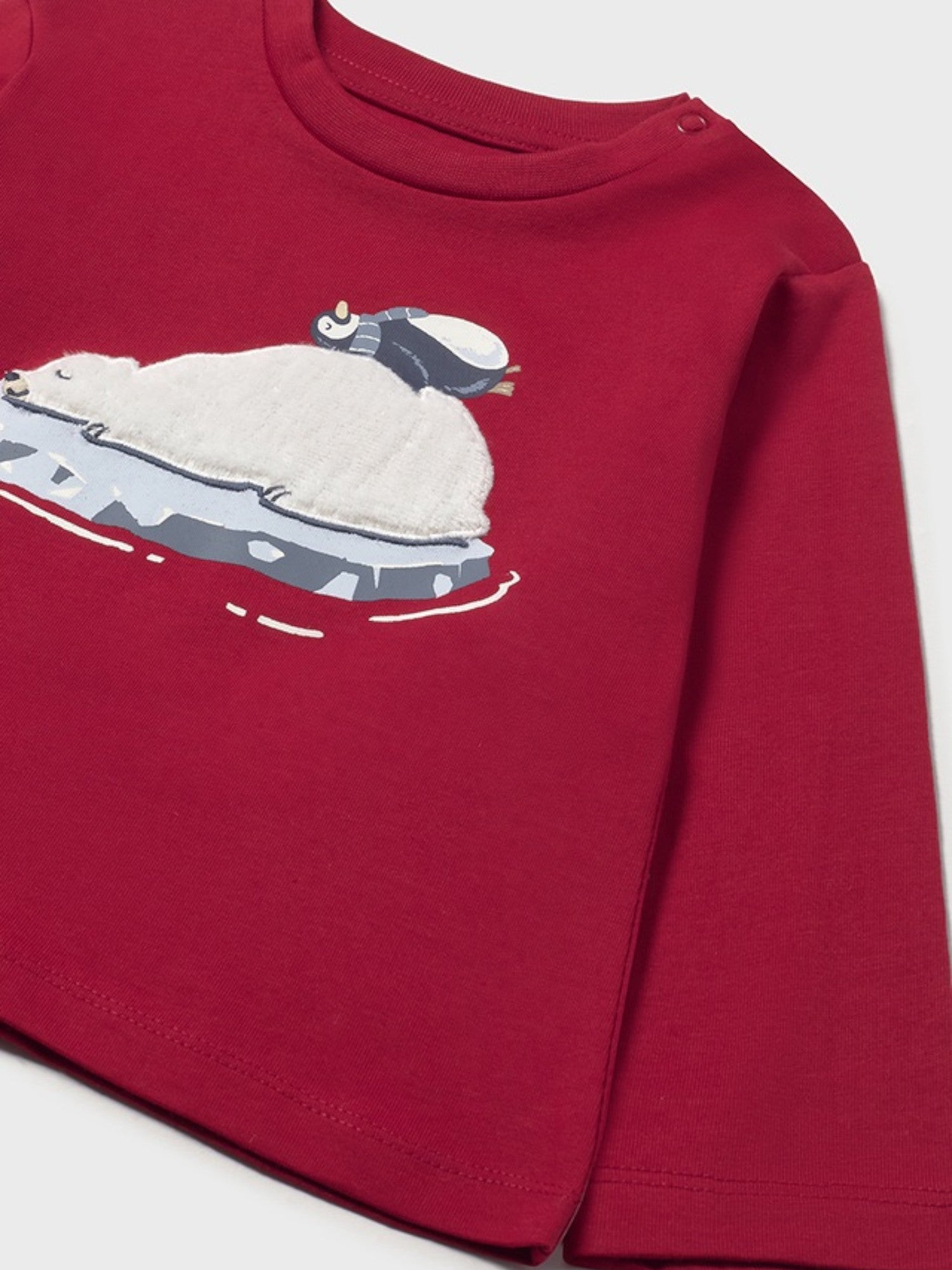 Long-sleeved T-shirt with red appliqués for boys 2071/43