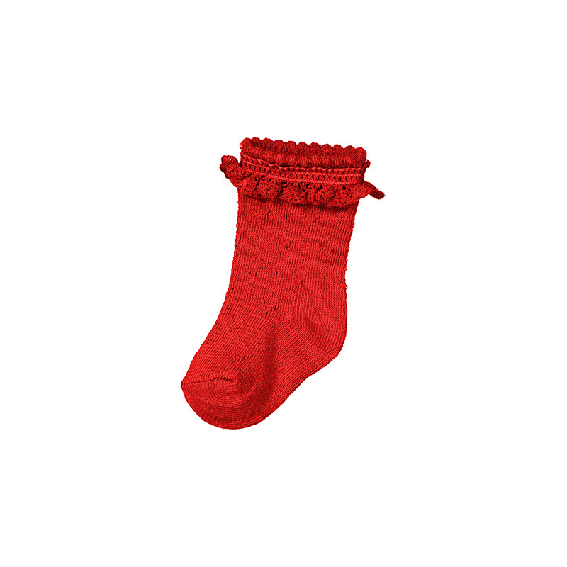 RED perforated socks 2D-9761/RS