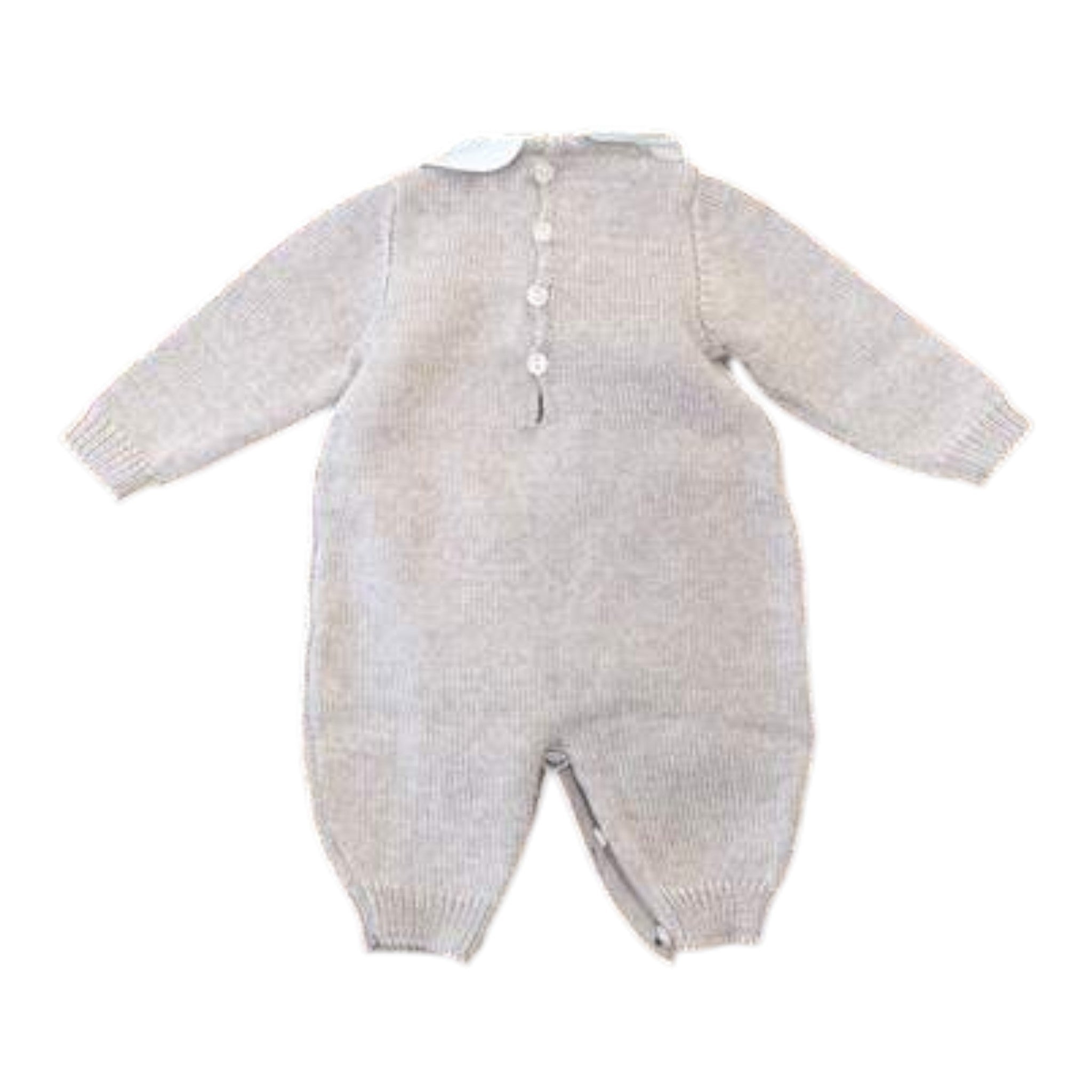 Baby Romper in Beige Merino Wool - BEBE' DI ALMY T85L