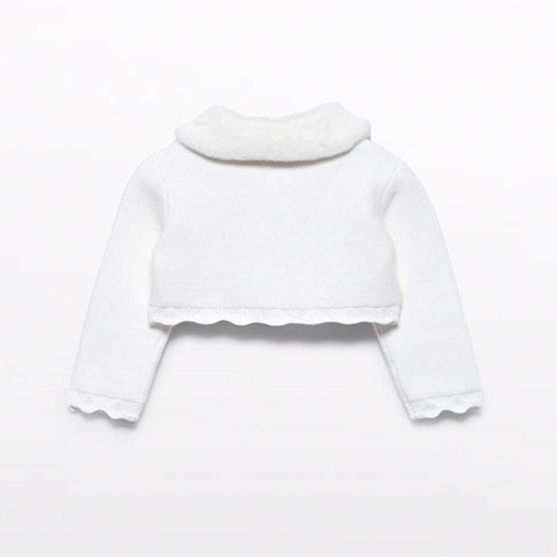 Cardigan tricot colletto pell Bimba PANNA 5817/10 -  NANU' BABY