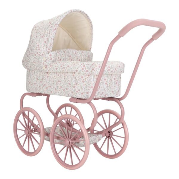 Pink metal doll stroller LD4586