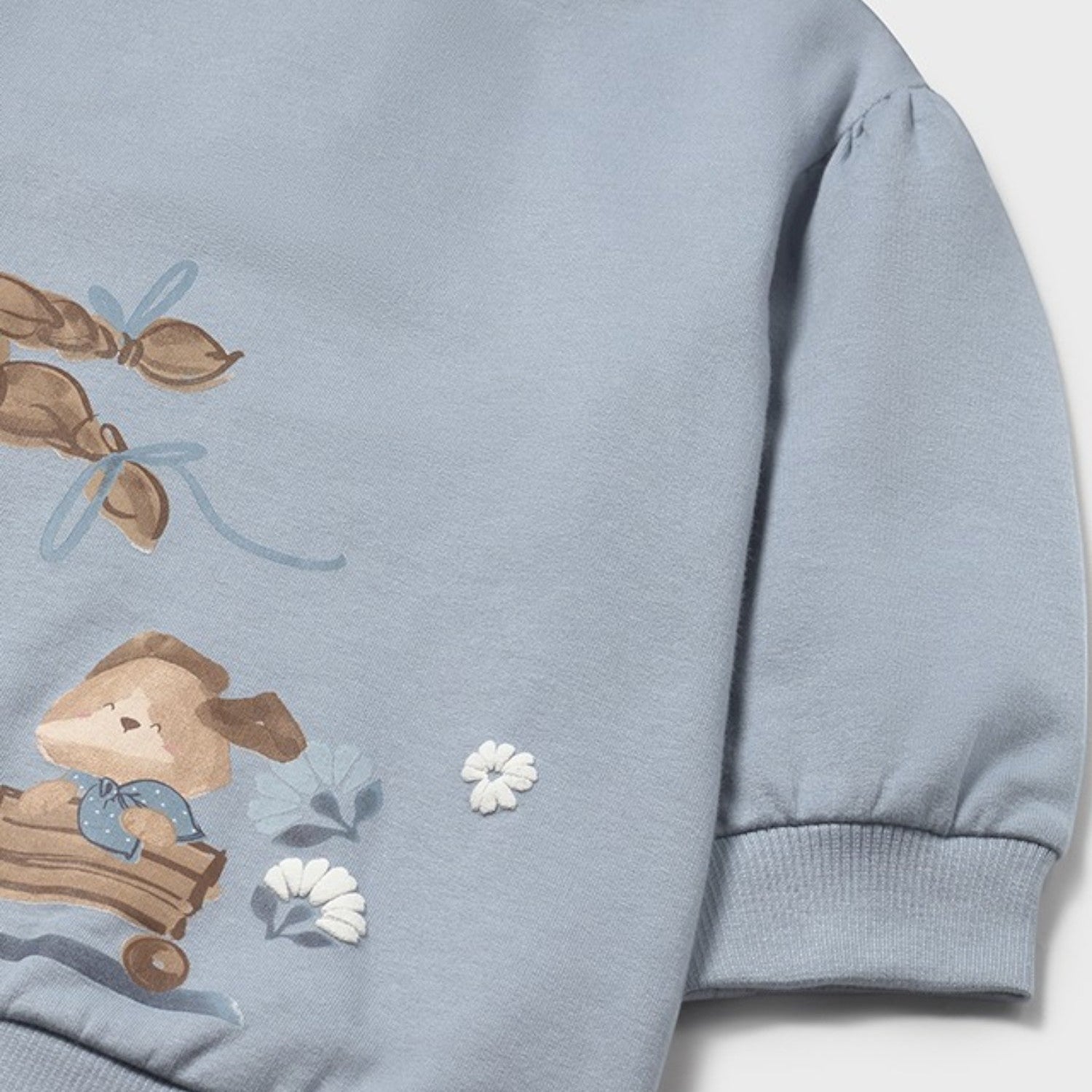 Graphic sweatshirt dress for girls, color SKY 2921/56