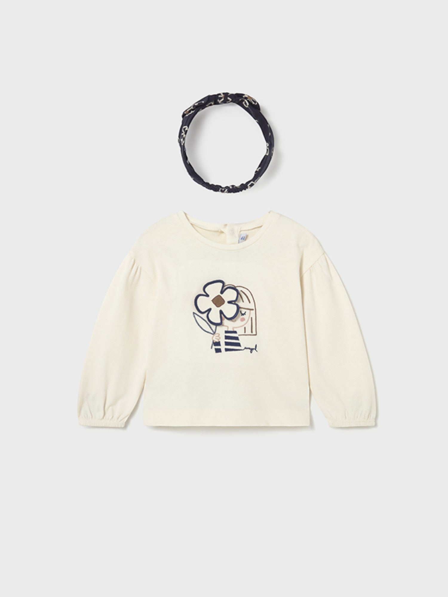Baby Girl's Cream Headband T-Shirt 2078/26