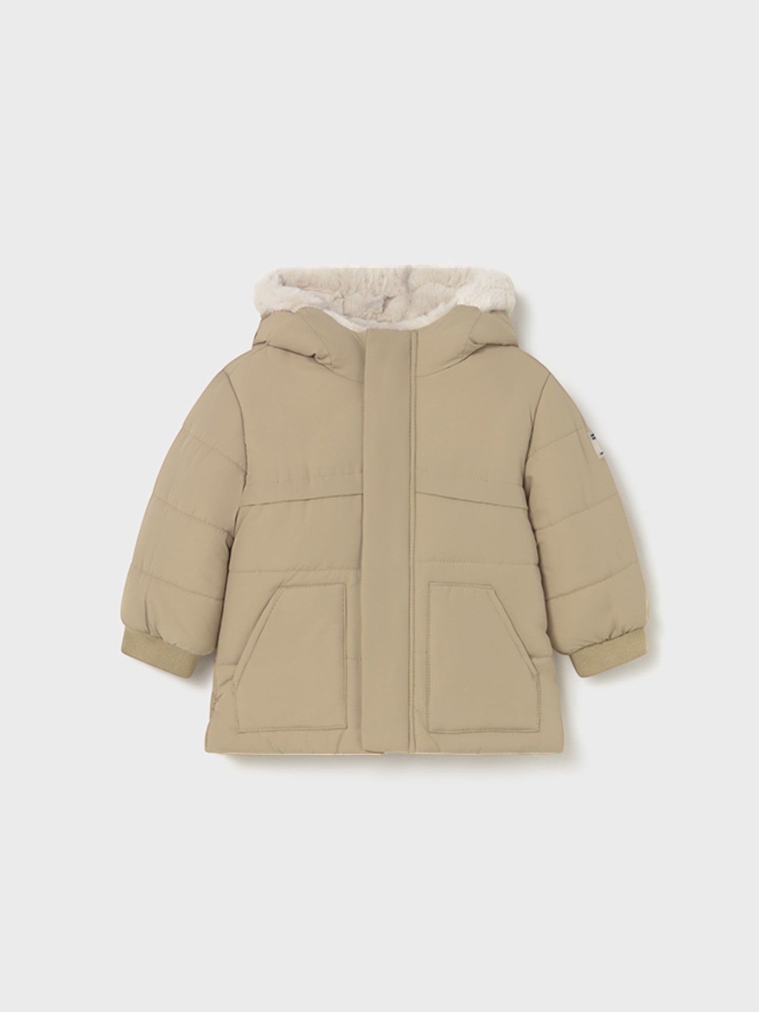 Boy's Fur-Trimmed Jacket, Beige 2424/50