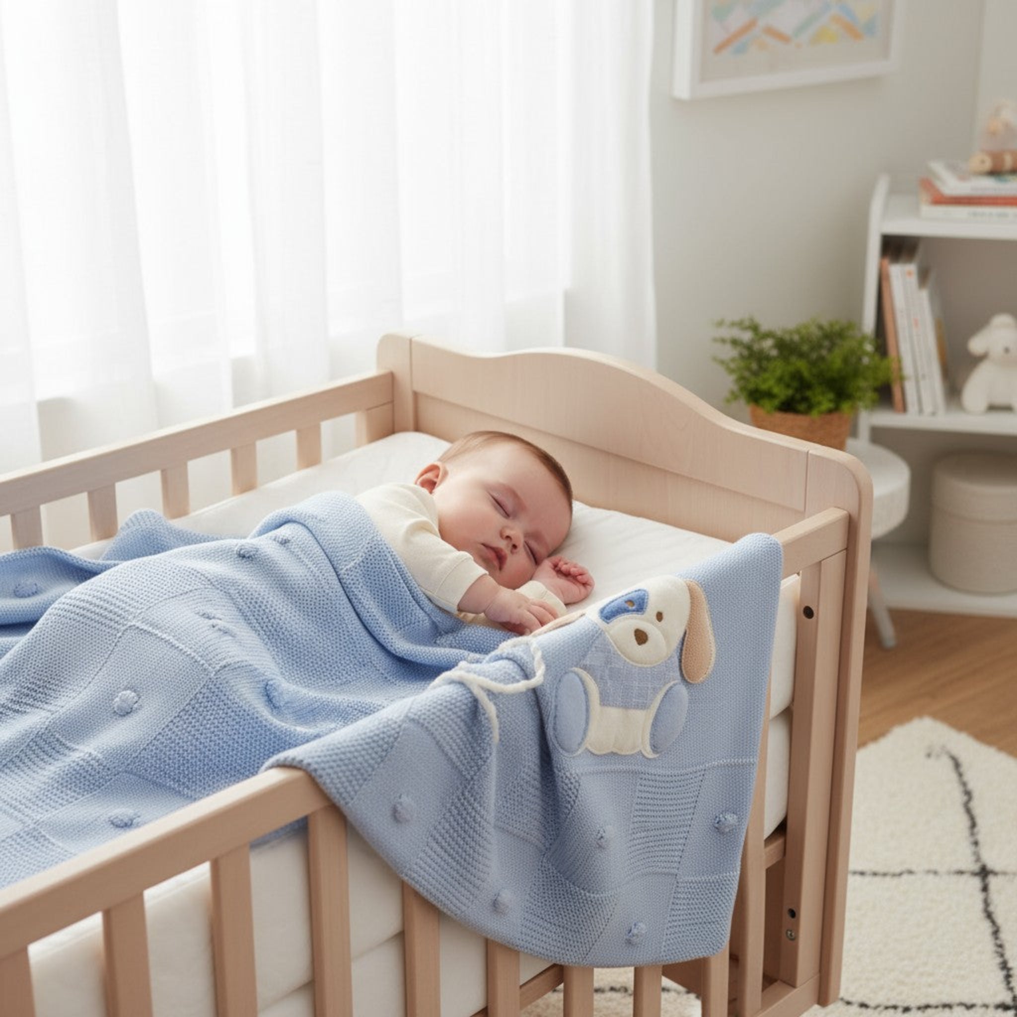 Coperta Neonato Azzurro Little Dog 7795