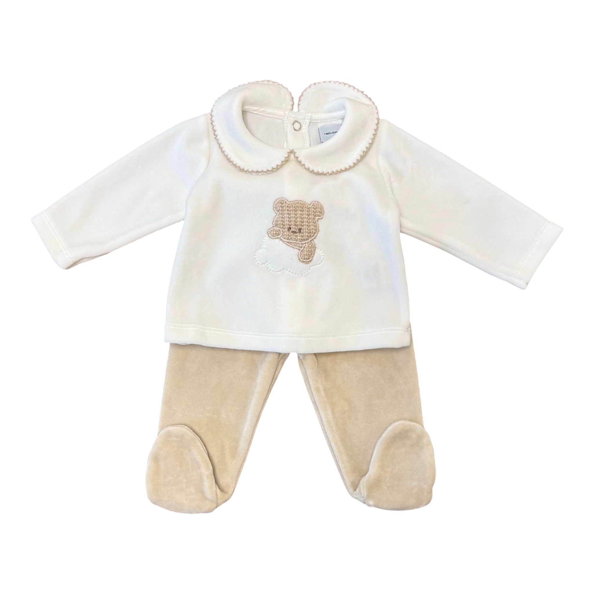 Newborn Baby Crib Set, Cream Chenille - BABIDU' 50904