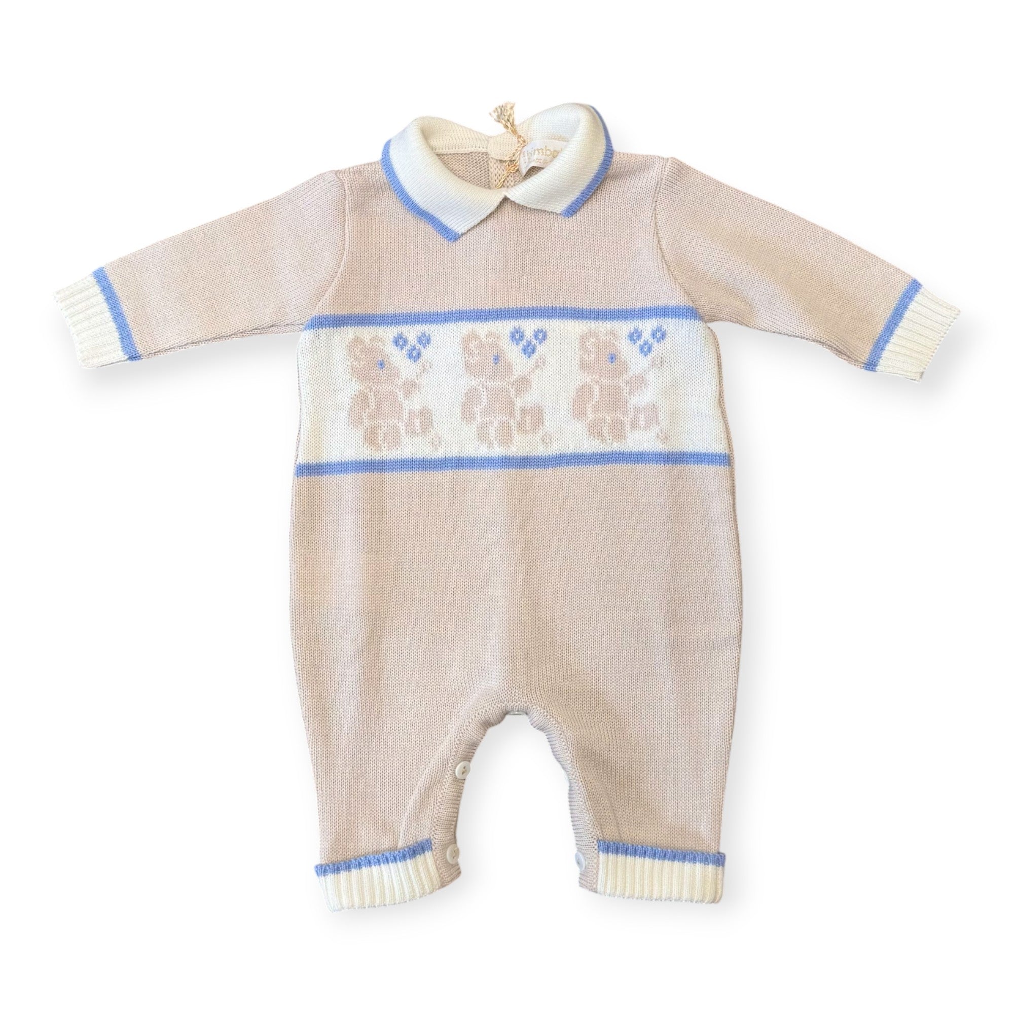 Baby Boy/Girl Set, Wool Blend, BEIGE, Little Bear 7827