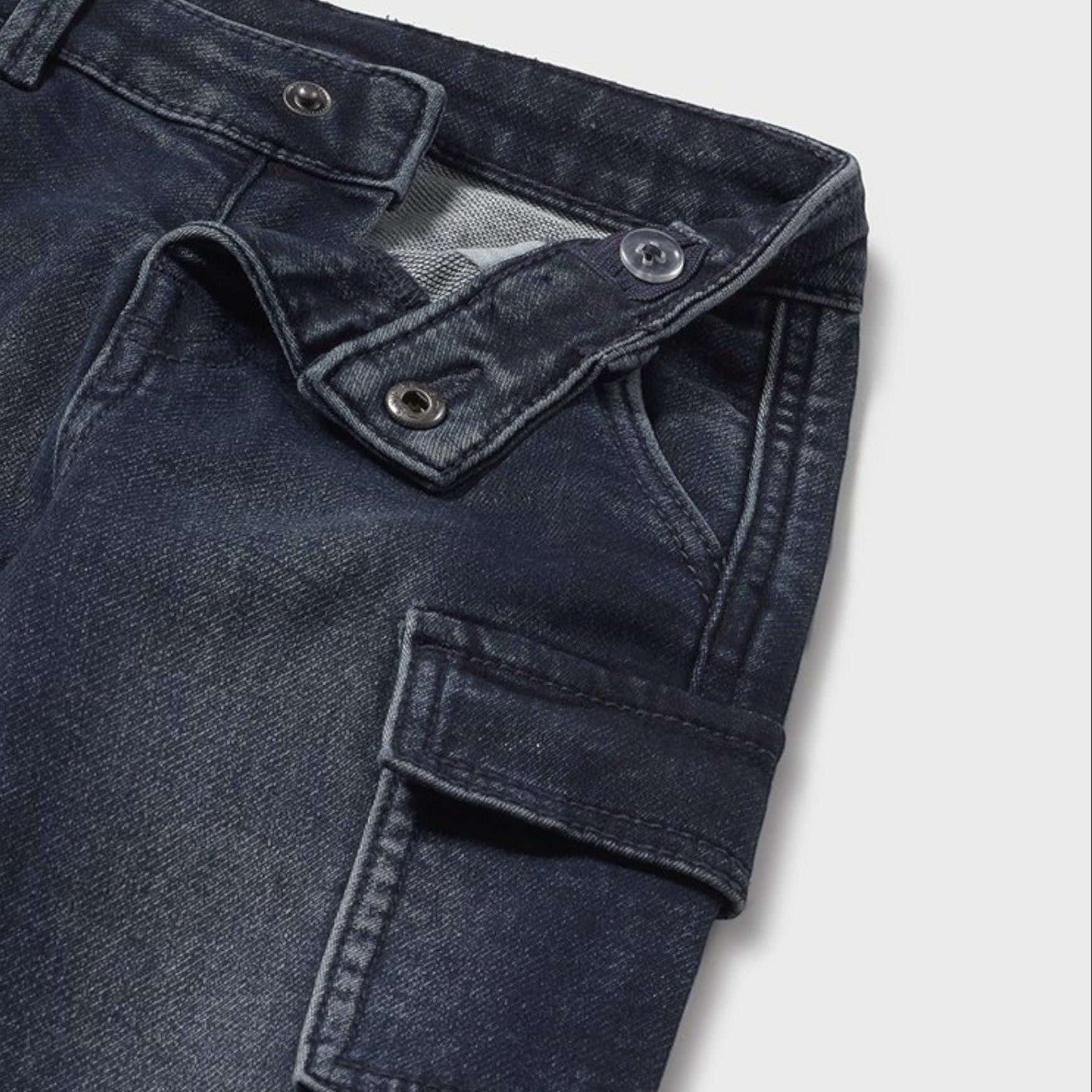 Pantalone soft denim cargo Bimbo Blu 2505/29 -  NANU' BABY