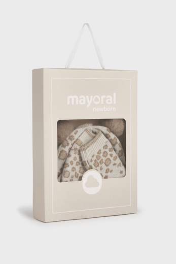 Hat and mittens set, MILK color 9668-