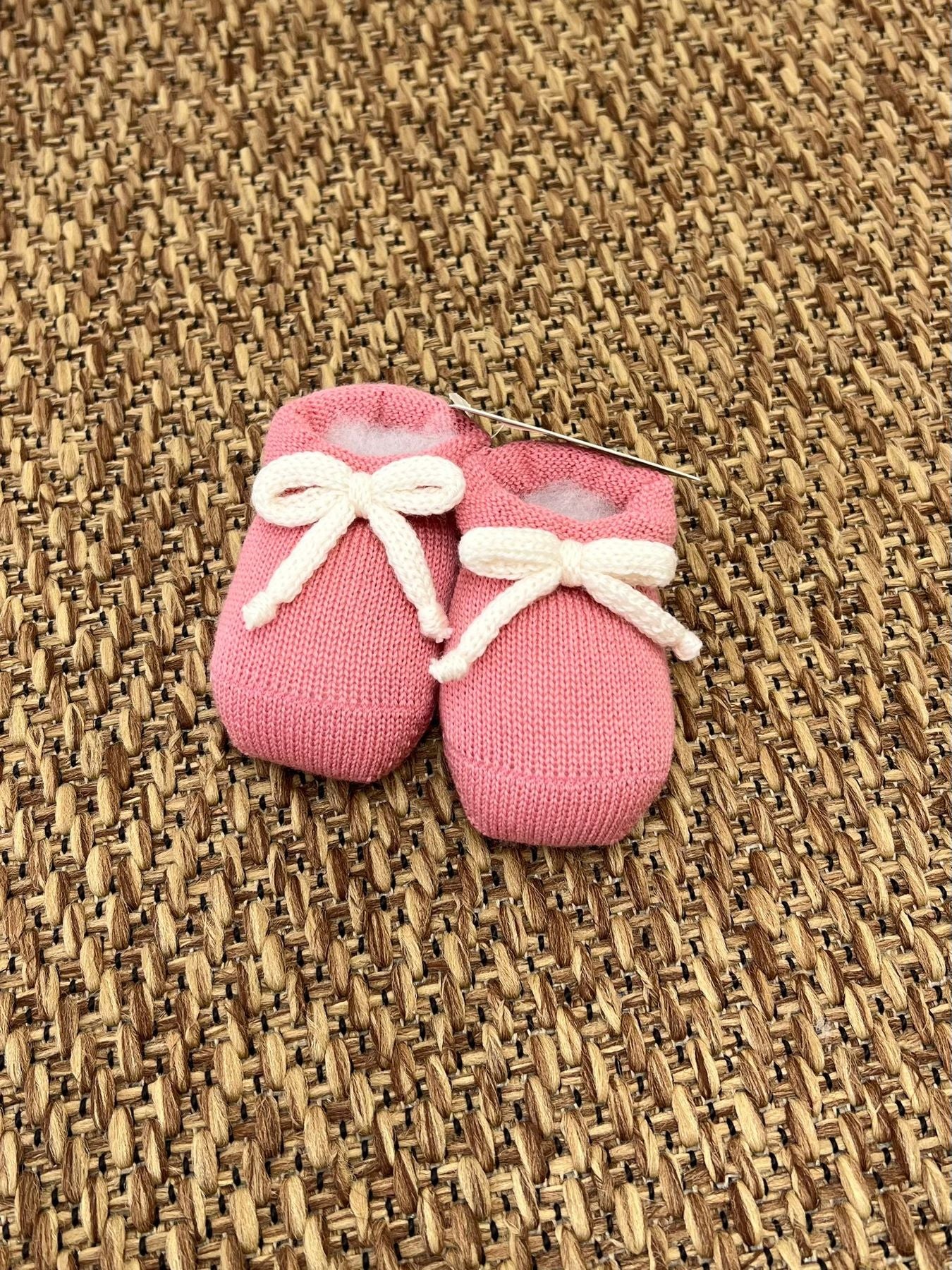 Babbucce Fiocco in lana Neonata FUCSIA 4925/RN