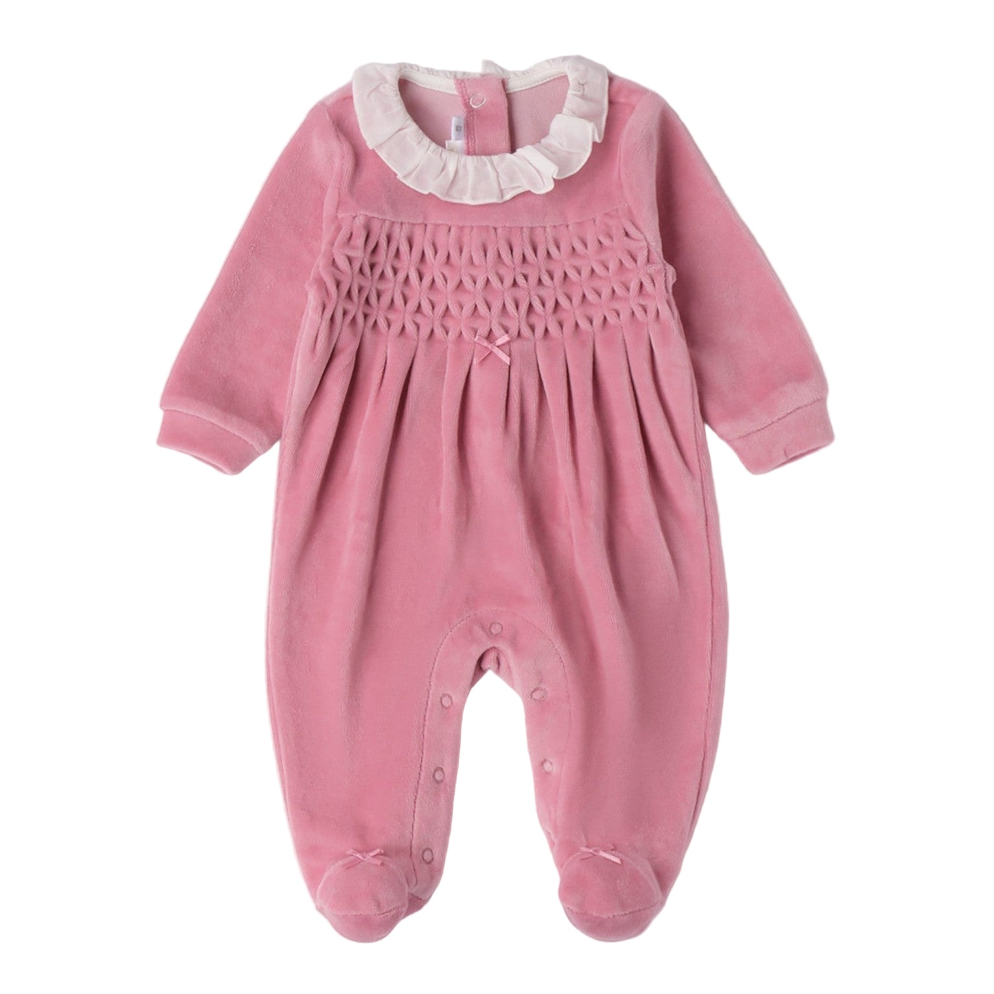 Tutina Intera Con Piede Neonata Rosa 3F754/2748 -  NANU' BABY