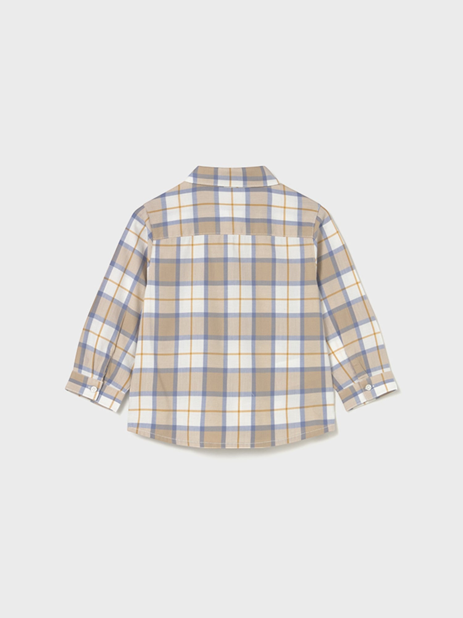 Boy's plaid shirt, medium/large size, beige, 2109/92