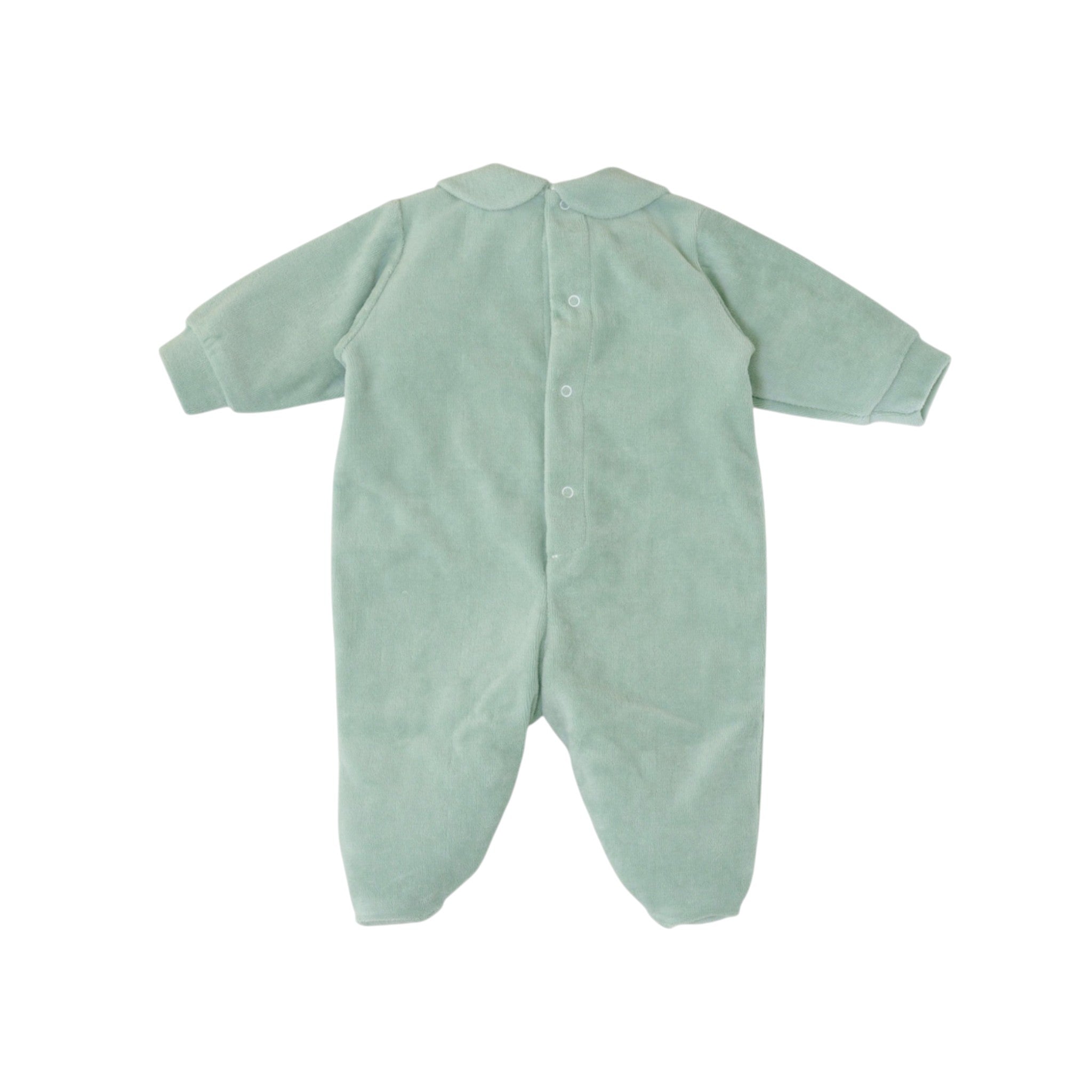 Tutina Neonata Ciniglia Verde SARTORIA DEI PICCOLI (cod. LT1102)