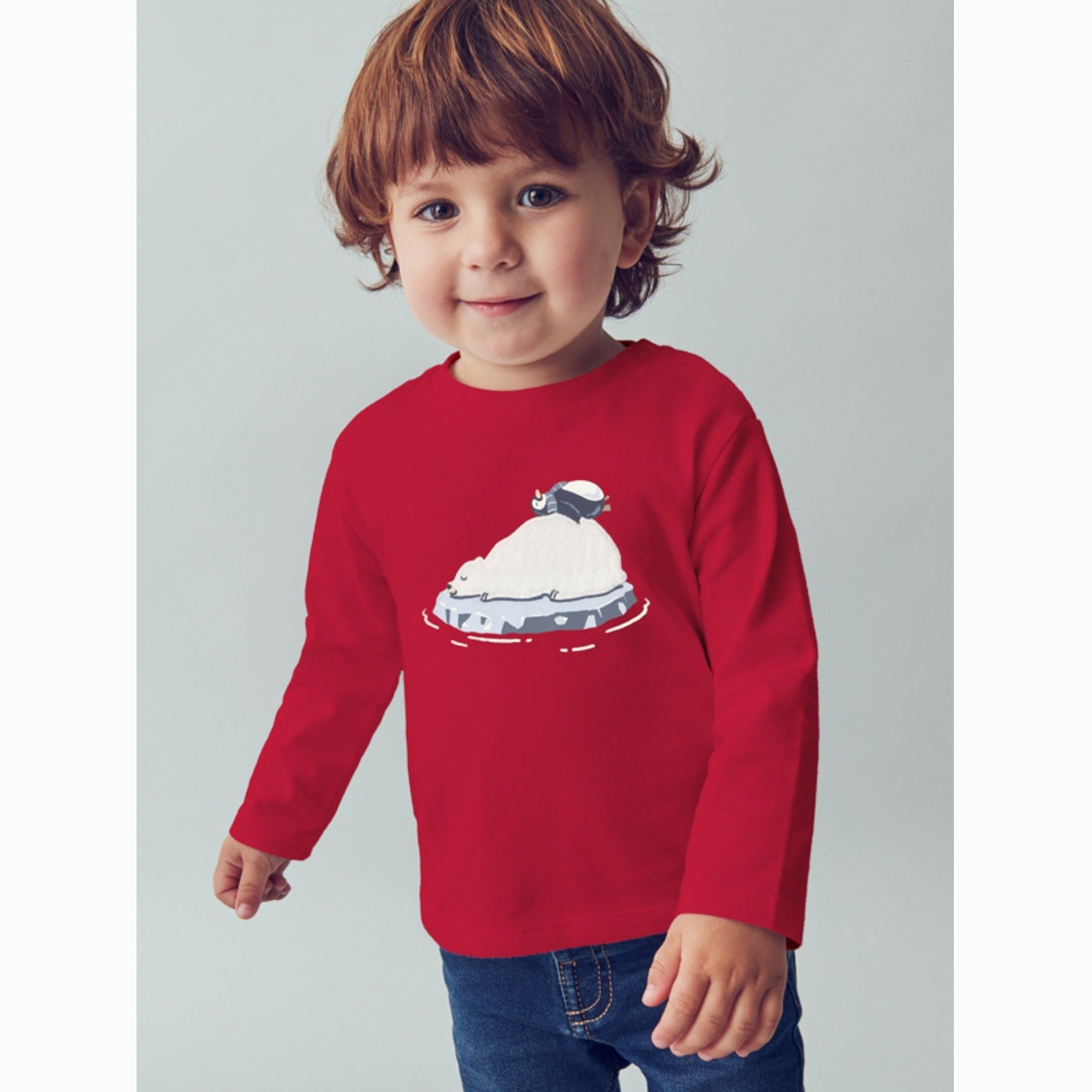 Maglietta m/l applicazione Bimbo Rosso 2071/43 -  NANU' BABY