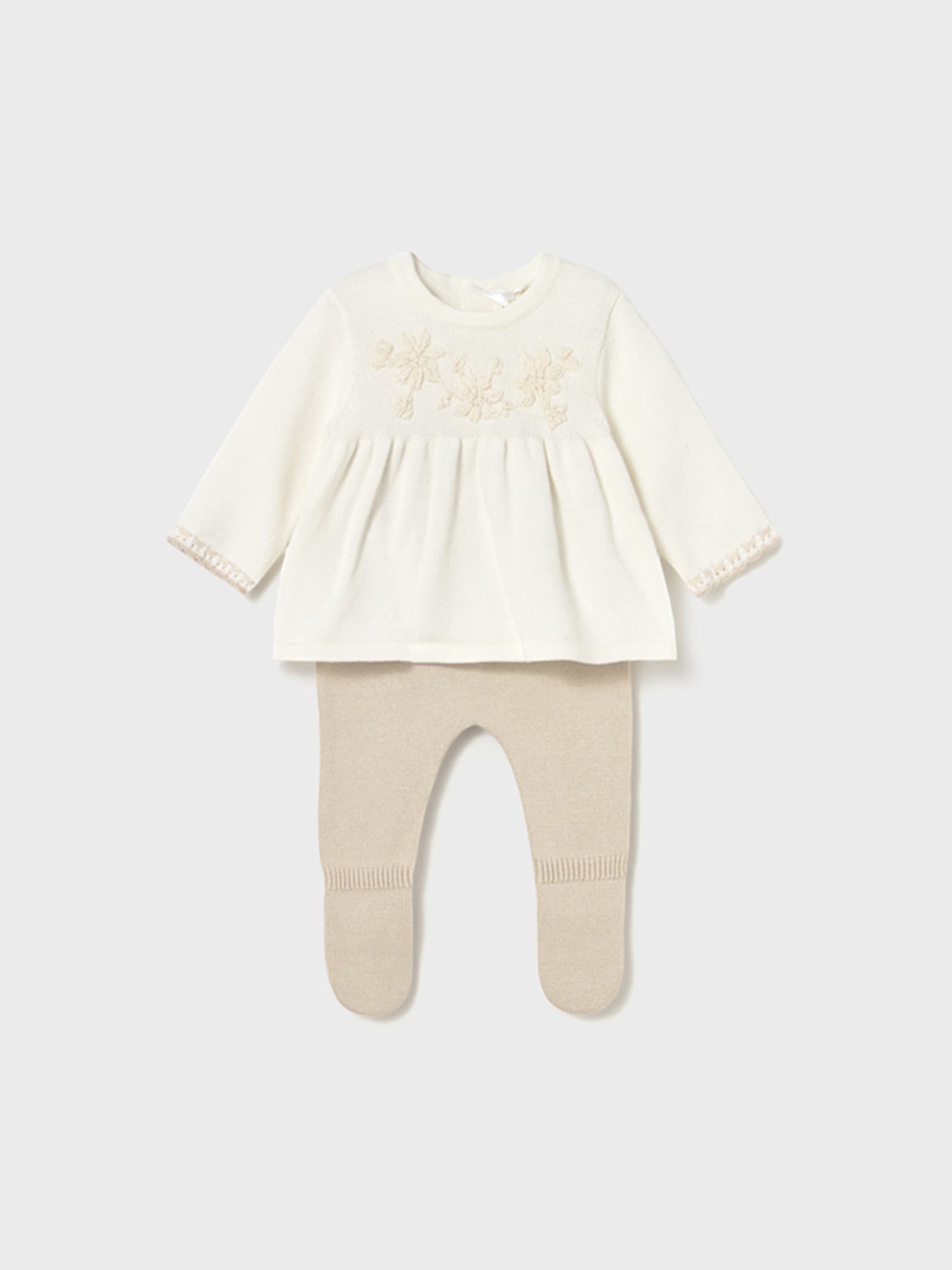 Baby girl's newborn outfit, beige, 2553/93