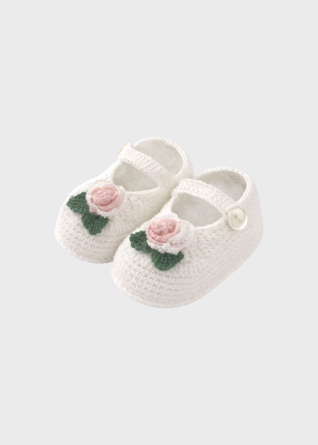 Babbucce Rose Cotone Bianco DELIZIA/SC