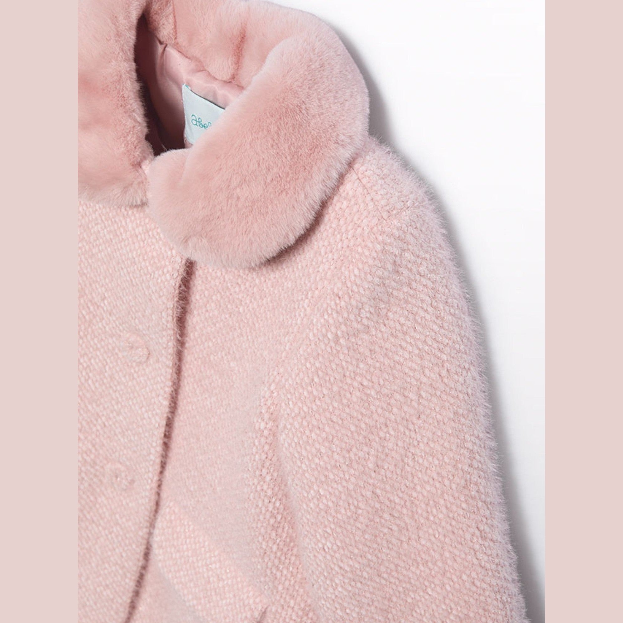 Cappotto punto strutturato Bimba Rosa 5819/89 -  NANU' BABY