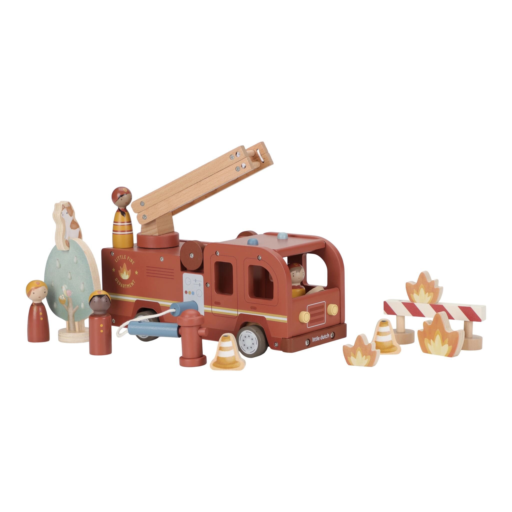 Large fire truck with FSC characters, multicolored, LD2536