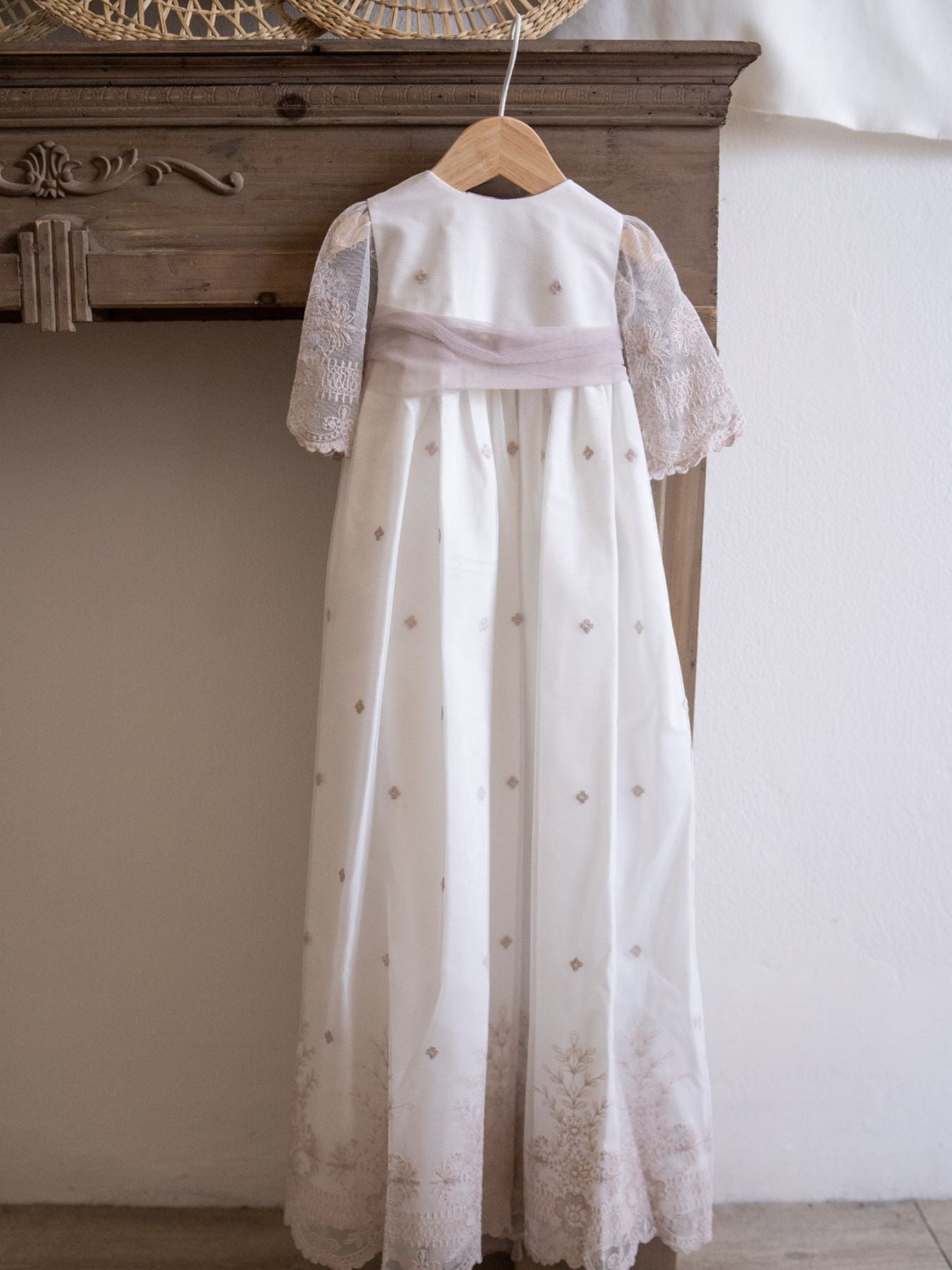 Baby Girl's Baptismal Dress ANTIQUE PINK 5498