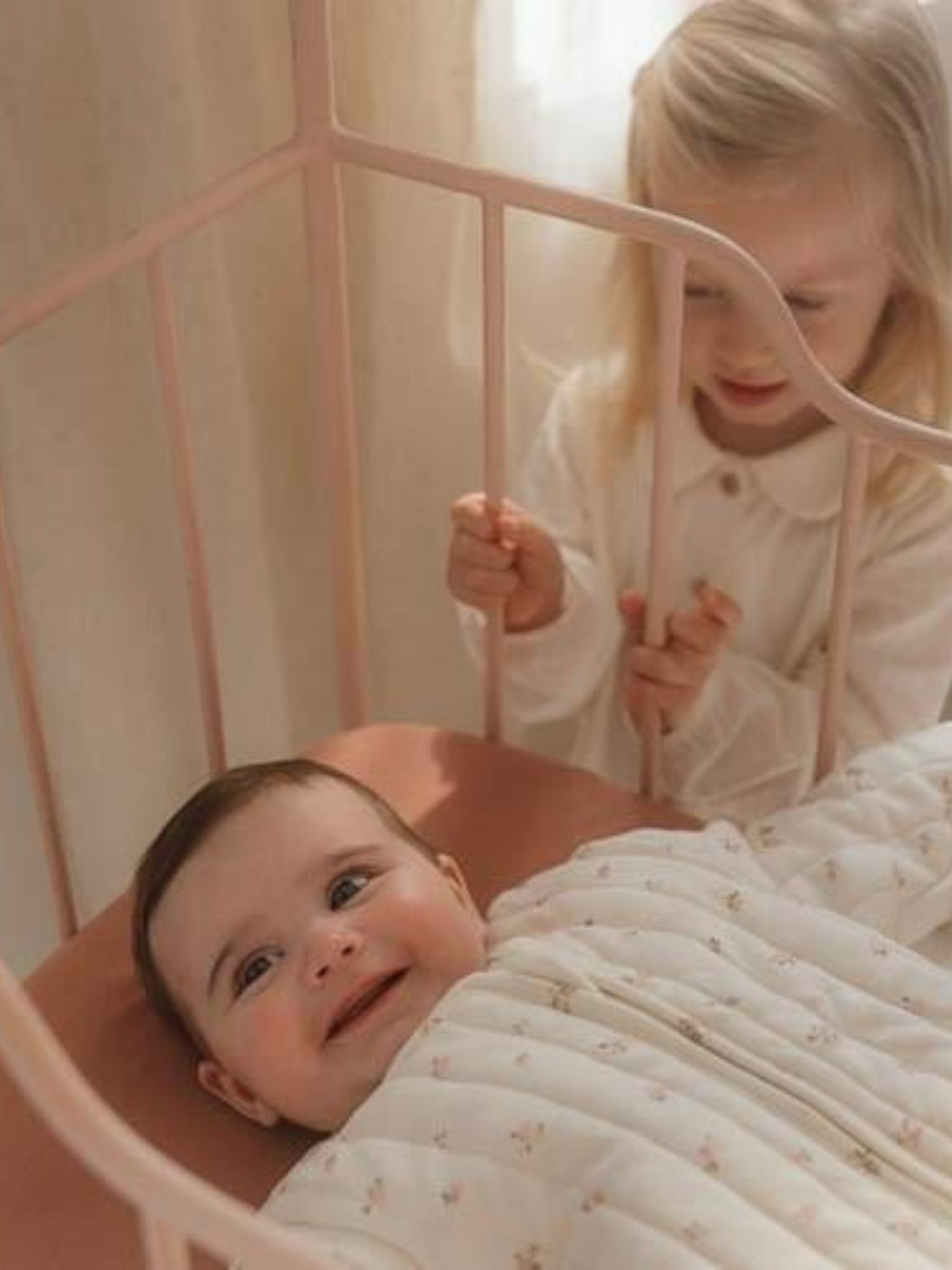 Lenzuolo con angoli per culla Neonata Rosa TE10754009 - NANU' BABY