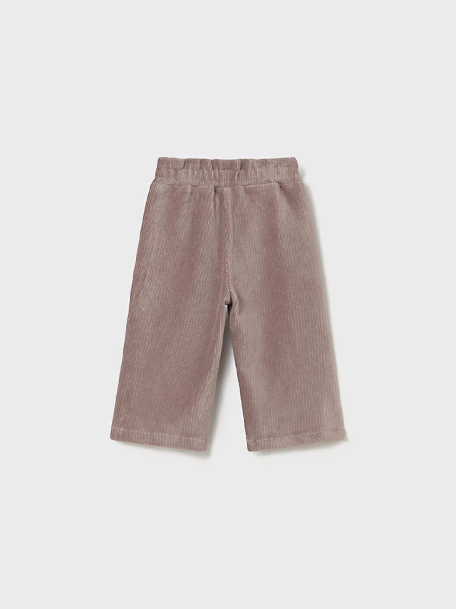 Long, plain-knit trousers for girls, grey, 2590/97