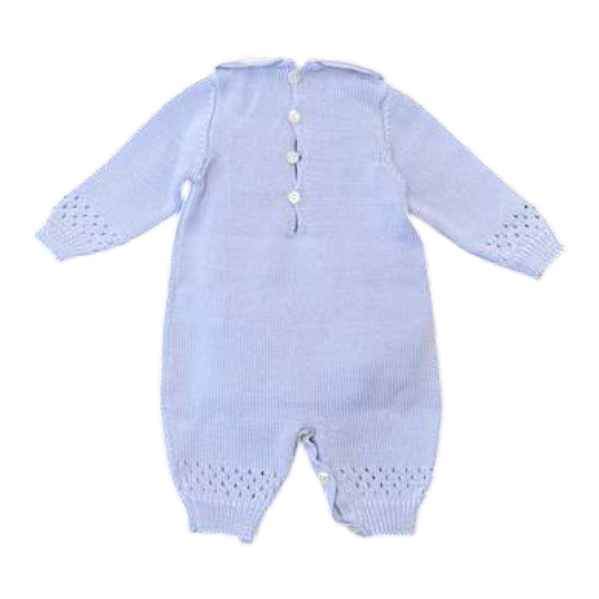 Tutina Neonato Lana Merino Cielo - BEBE' DI ALMY T80L/C