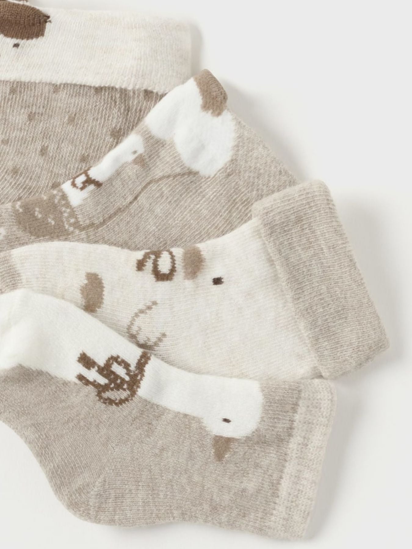 Set of 4 Beige Socks 2G-9762/BG