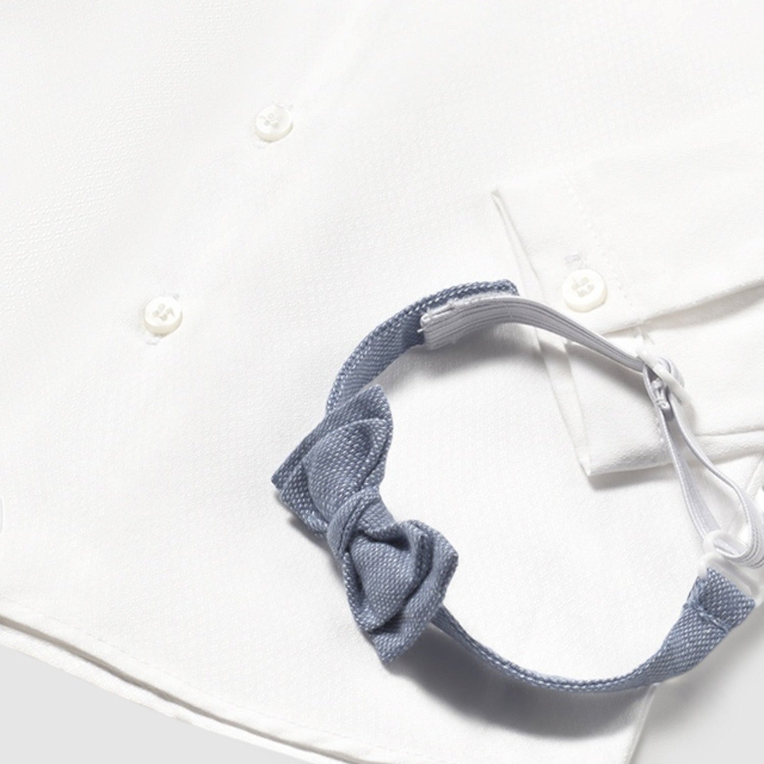 Long sleeve shirt bow tie boy WHITE 1102 /B