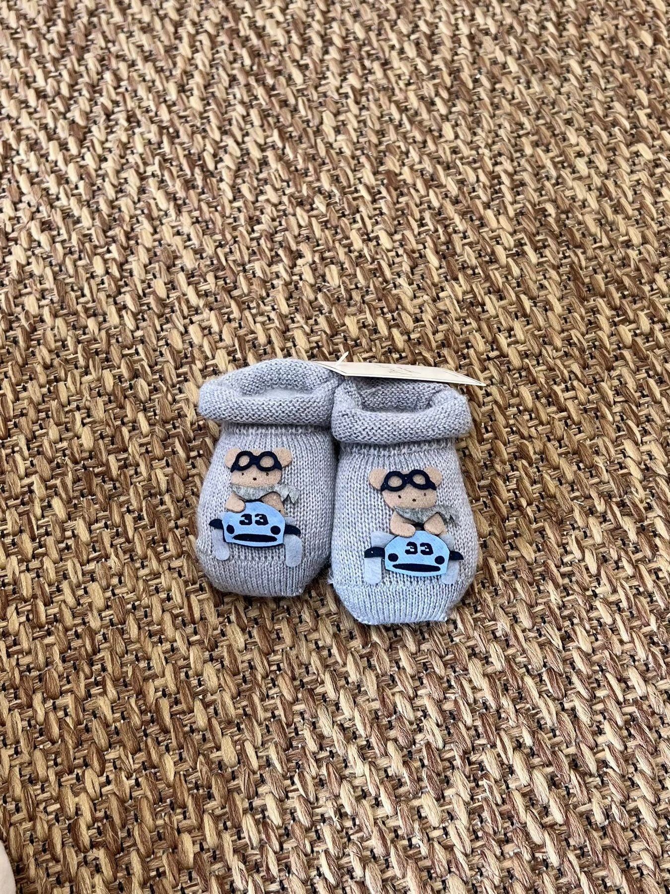 Babbucce Orsetto aviatore Neonato GRIGIO 30545/N4