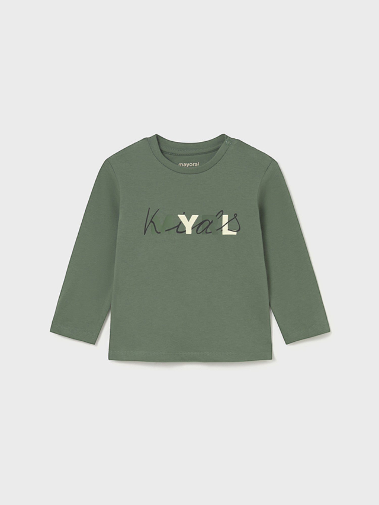 Basic long-sleeved shirt, baby boy, green, size 108/31
