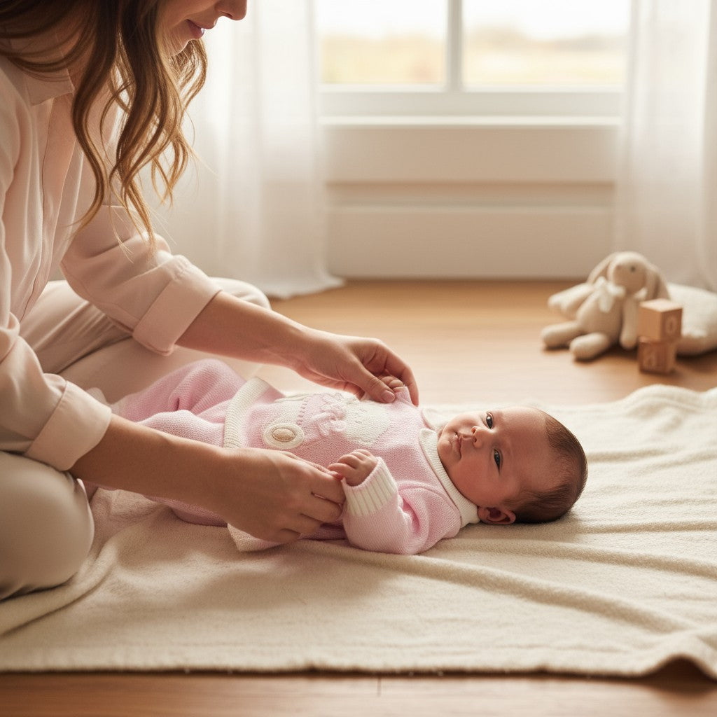 Completo Nascita Neonata Rosa Pura Lana Teddy 7775