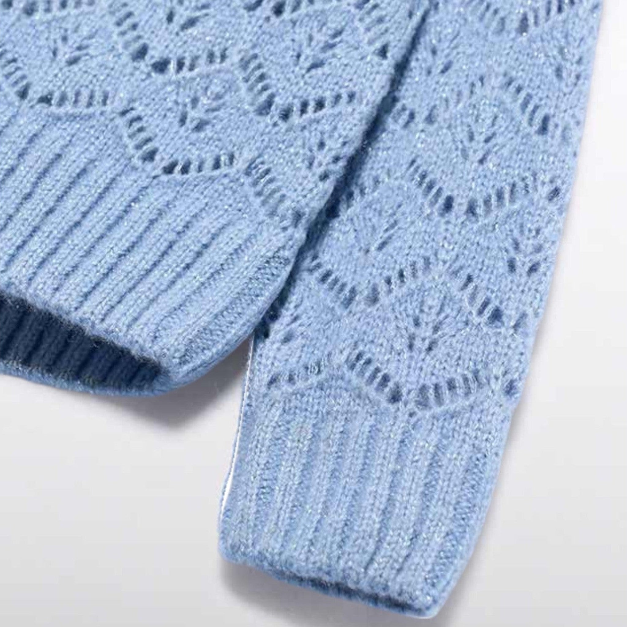 Maglione girocollo traforato Bimba CIELO 5830/4 -  NANU' BABY