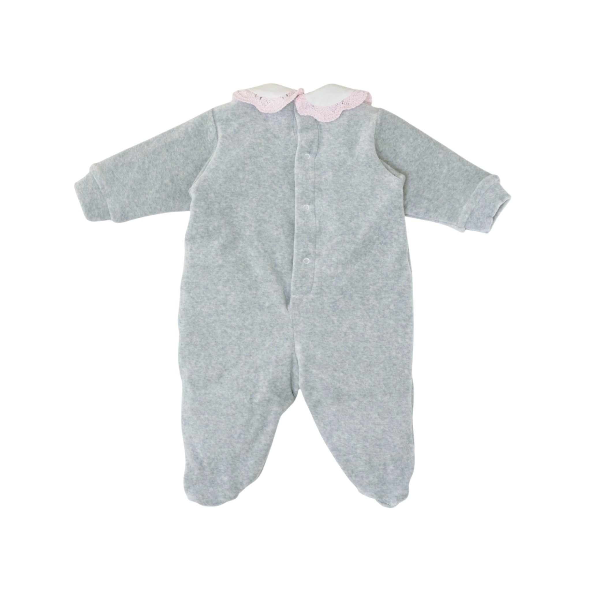 Tutina Neonata Ciniglia Grigio SARTORIA DEI PICCOLI (cod. LT1105)