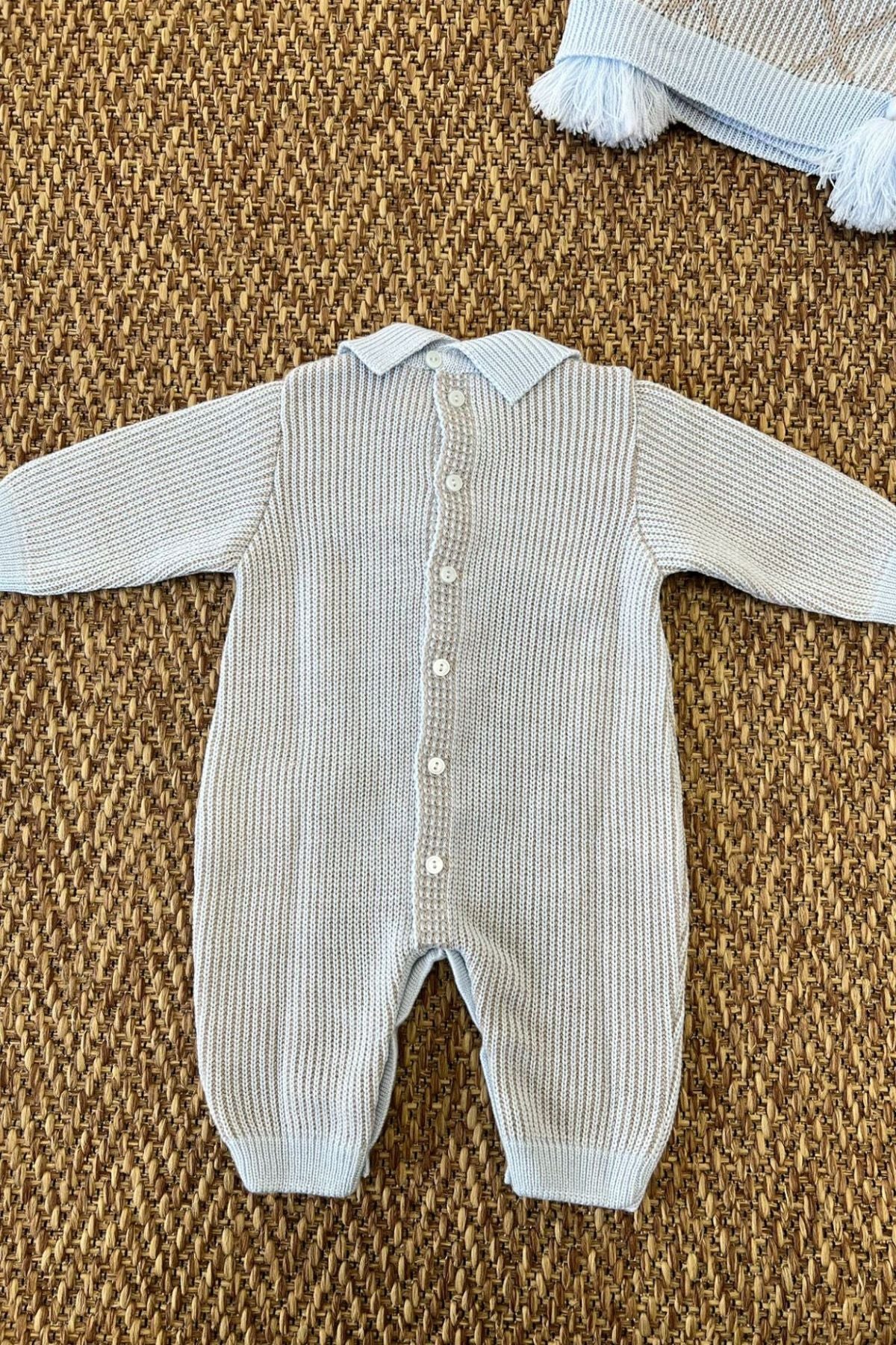 Baby Onesie with Diamond Pattern Sky Blue IG6410