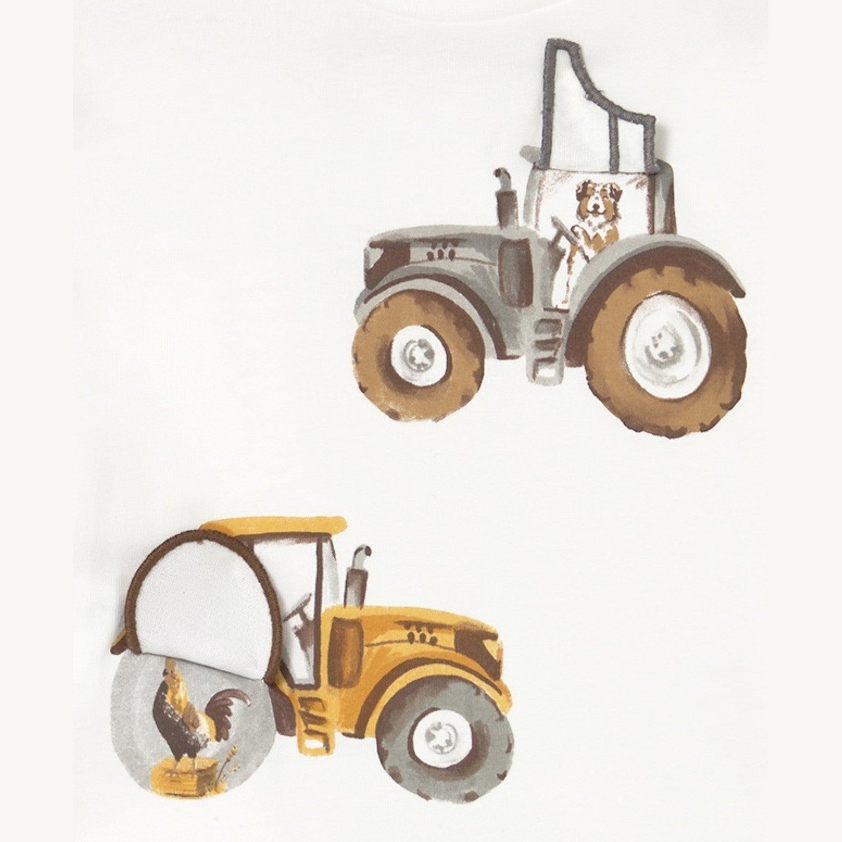 Camicia  m/l "play" trattore Bimbo PANNA 2069/39 -  NANU' BABY