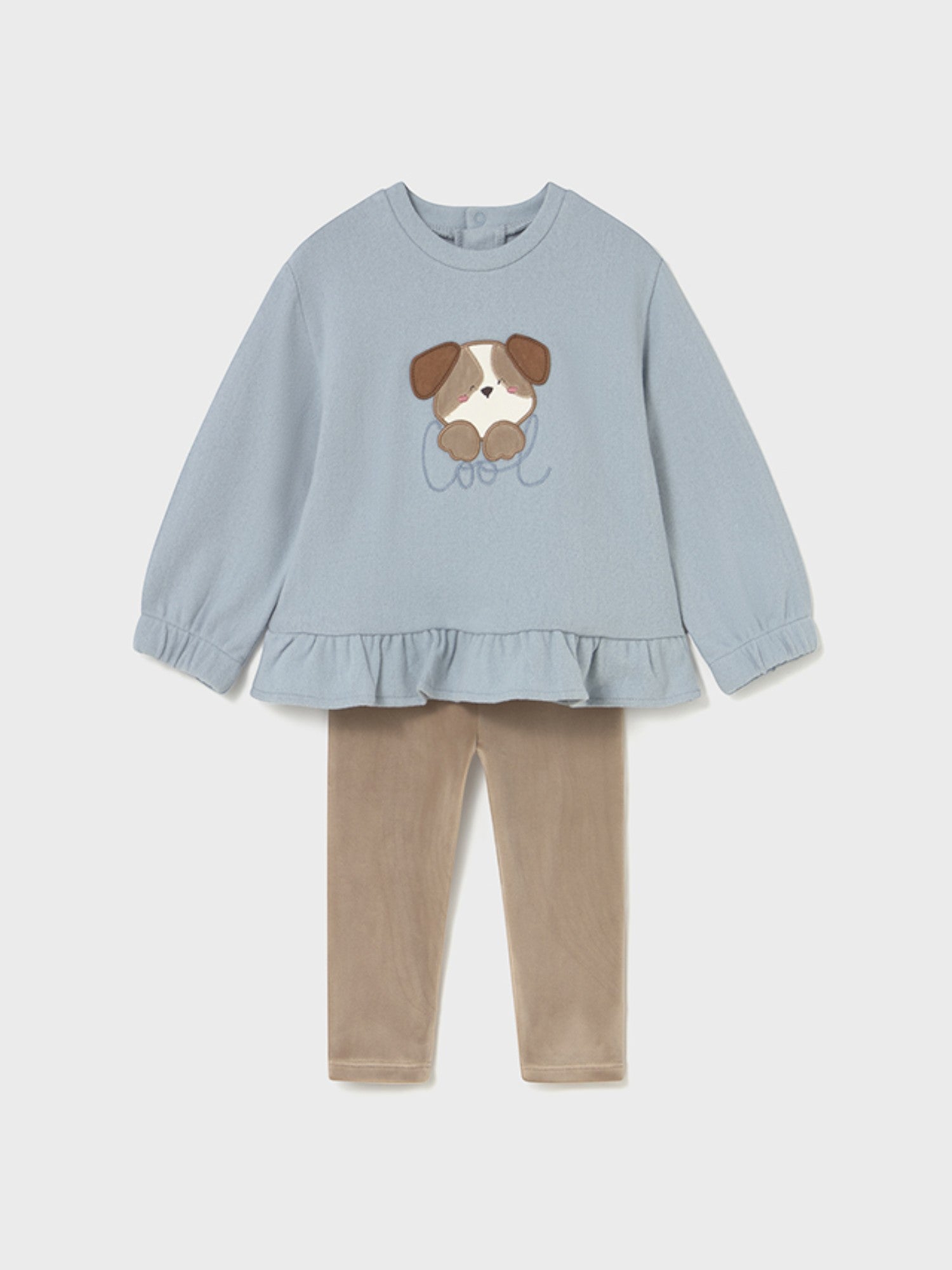 Girl's grey leggings and pullover set 2738/27