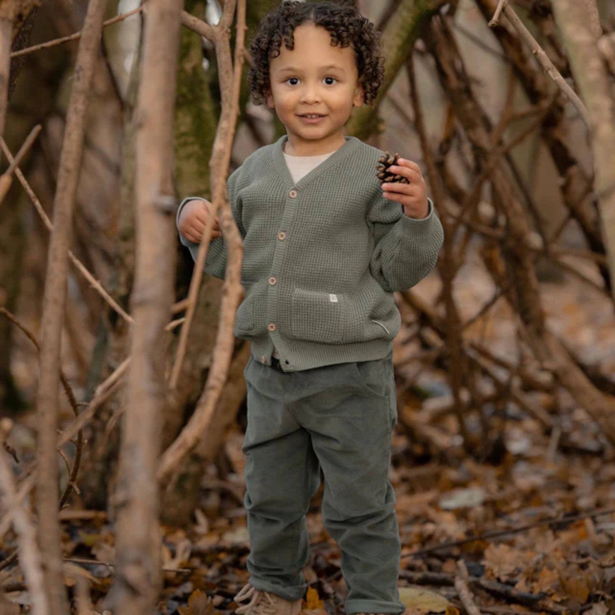 Cardigan lavorato a maglia - Amici della foresta Bimbo Verde CL25092092