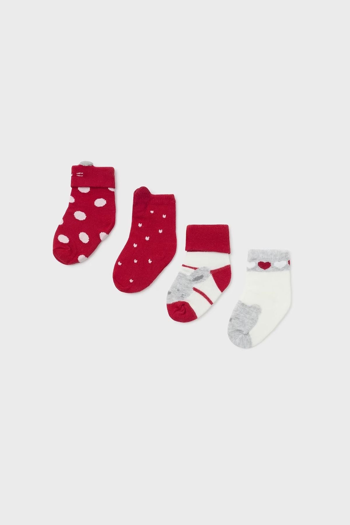Set of 4 Red Socks 9658/A