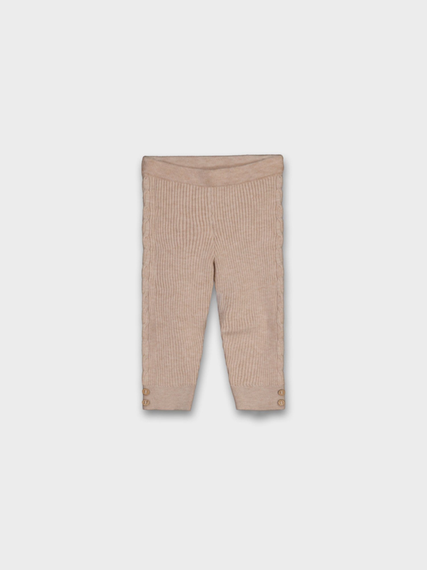 Baby Girl's Knit Leggings, Beige 10015/61