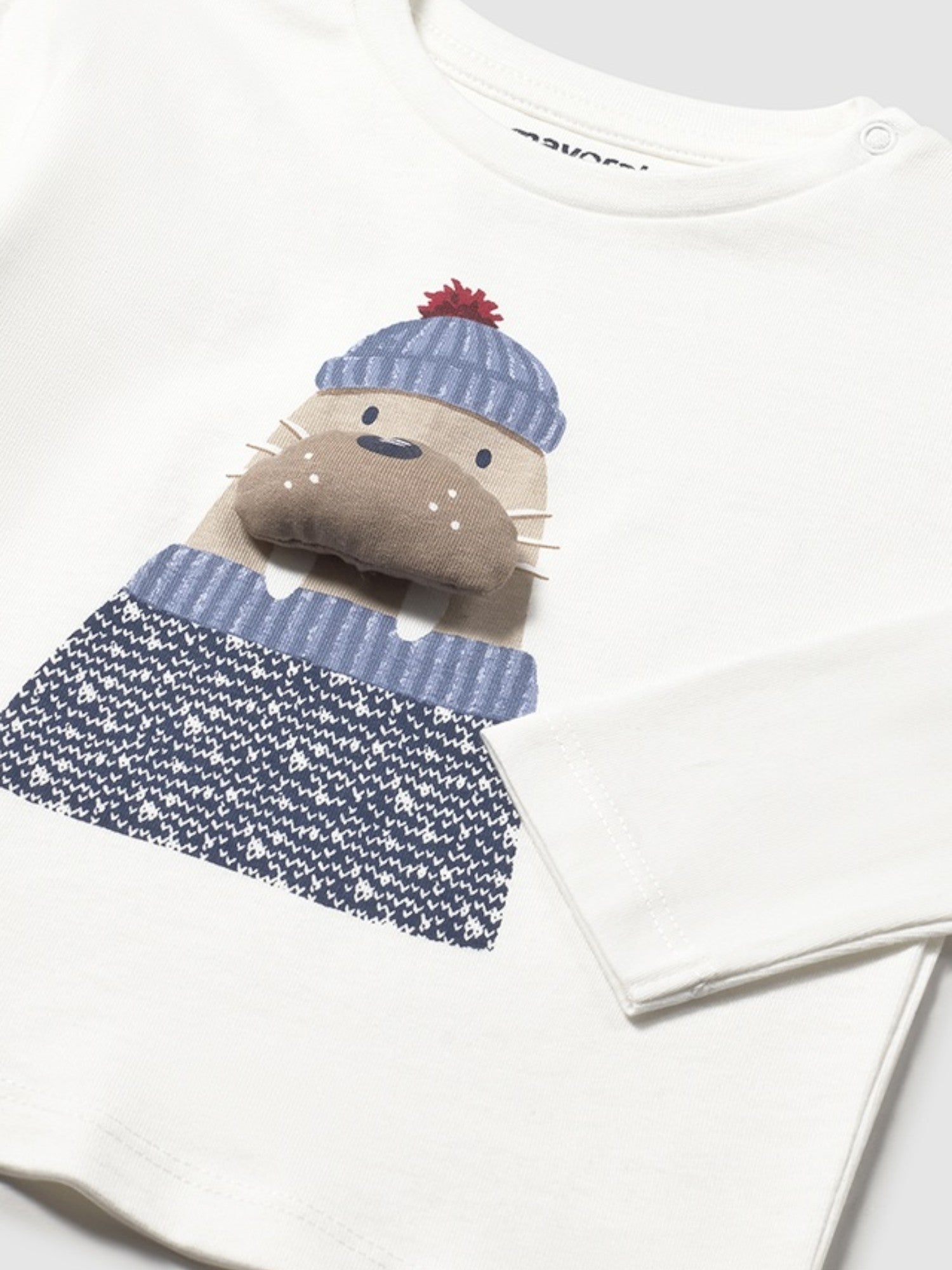 Long sleeve shirt with animal appliqués for boys, CREAM 2070/65