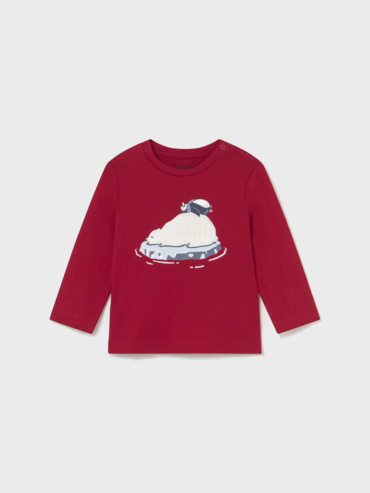 Long-sleeved T-shirt with red appliqués for boys 2071/43
