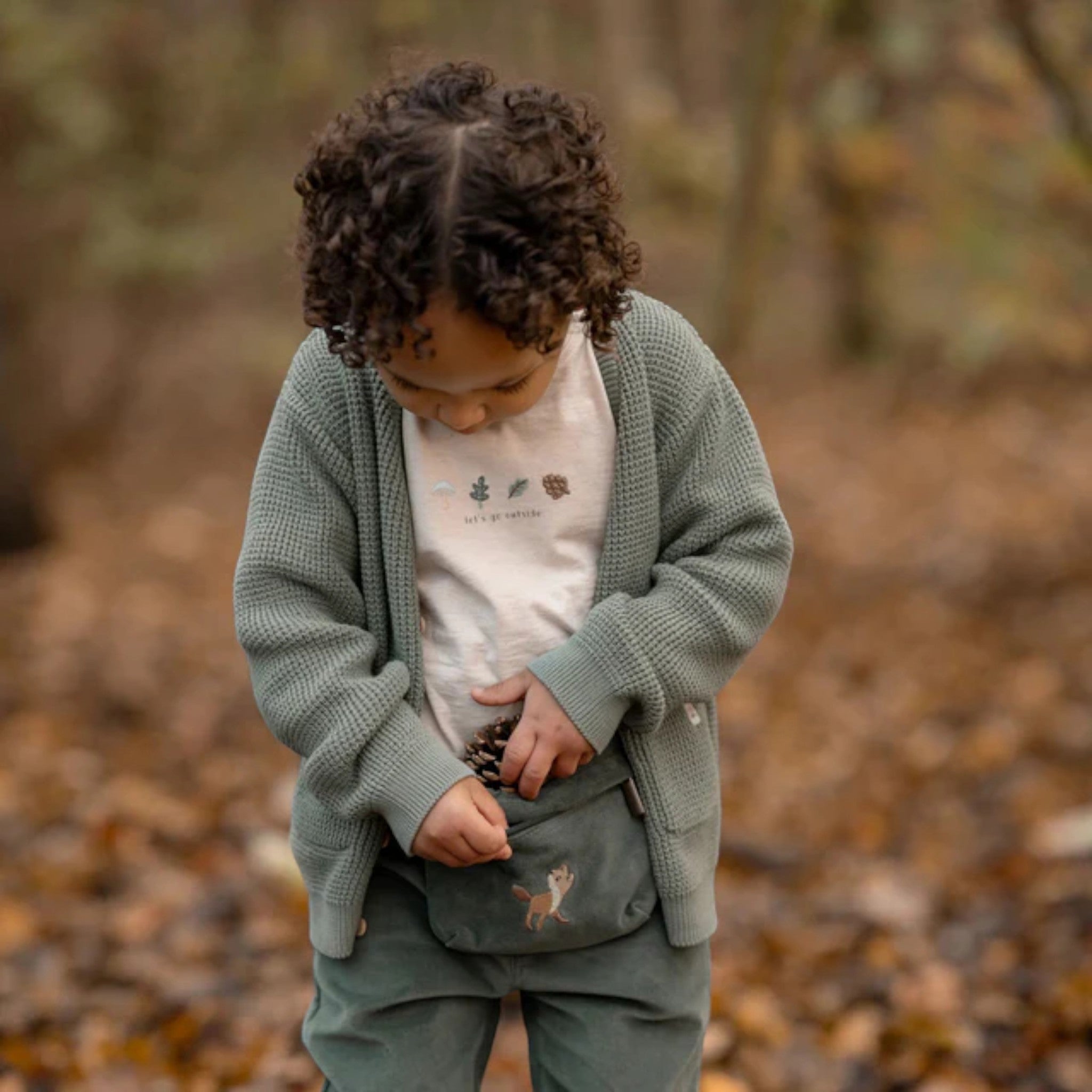 Cardigan lavorato a maglia - Amici della foresta Bimbo Verde CL25092092