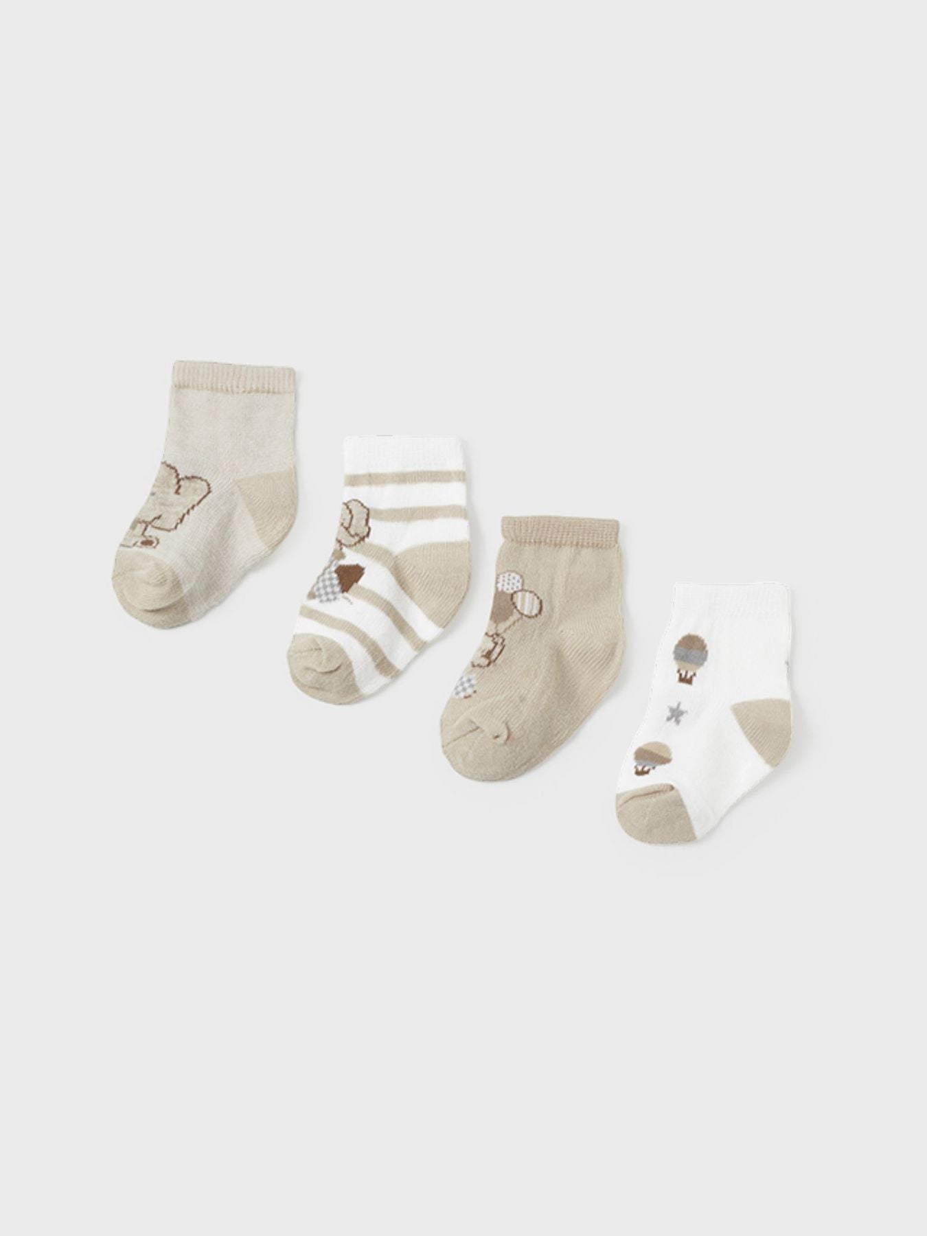 Set of 4 Beige socks 9706/L