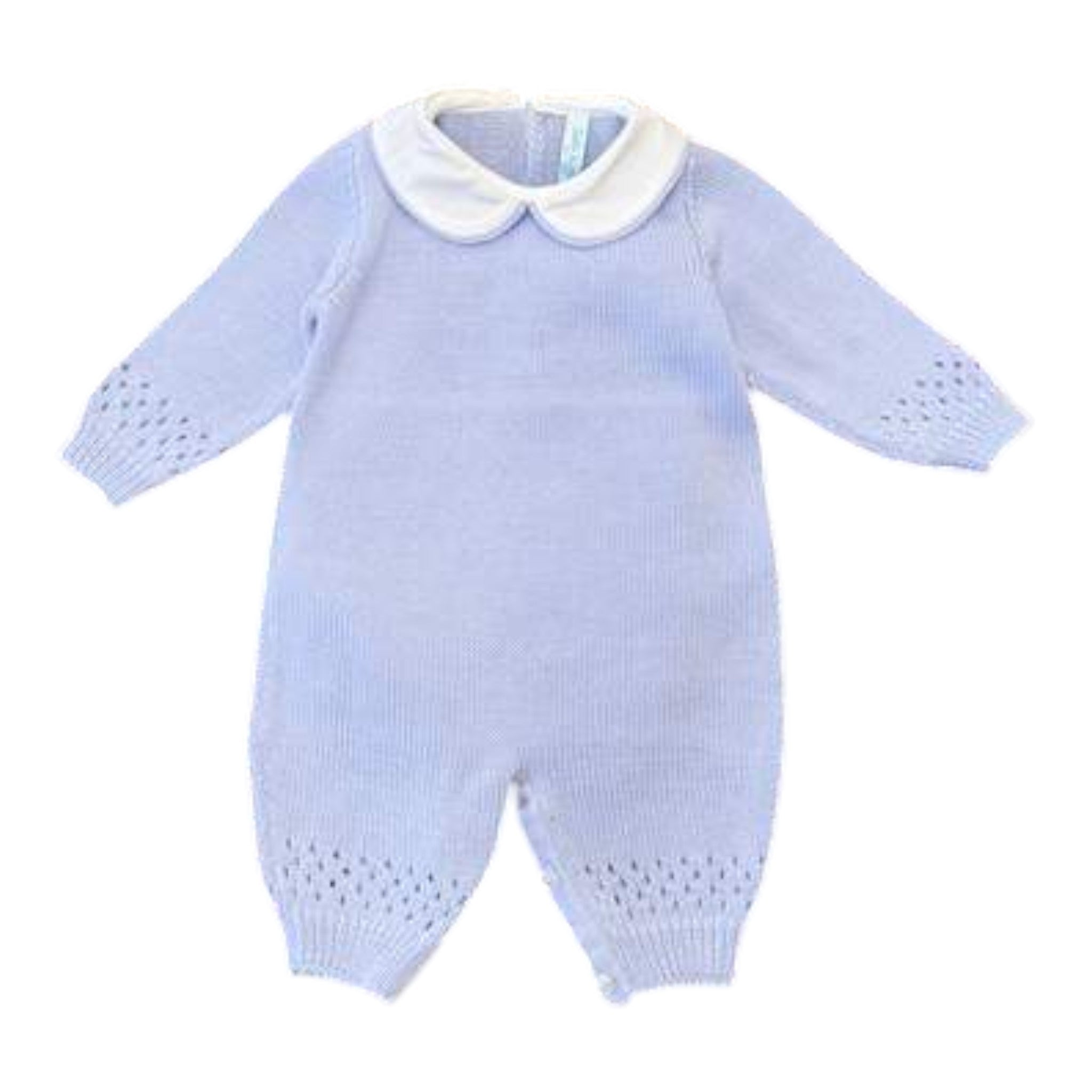 Tutina Neonato Lana Merino Cielo - BEBE' DI ALMY T80L/C