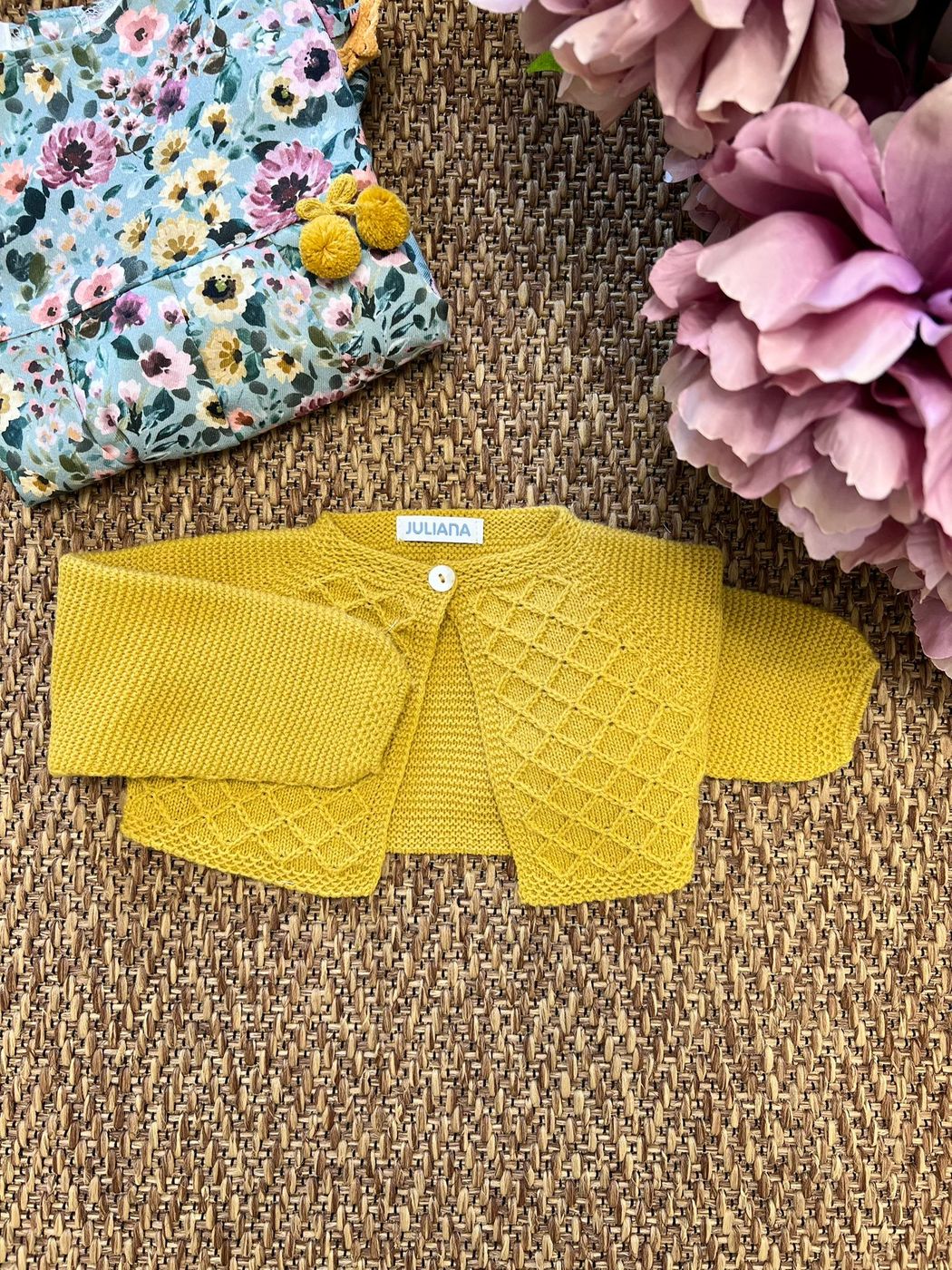 Girls' rhombus jacket, gold, J6190