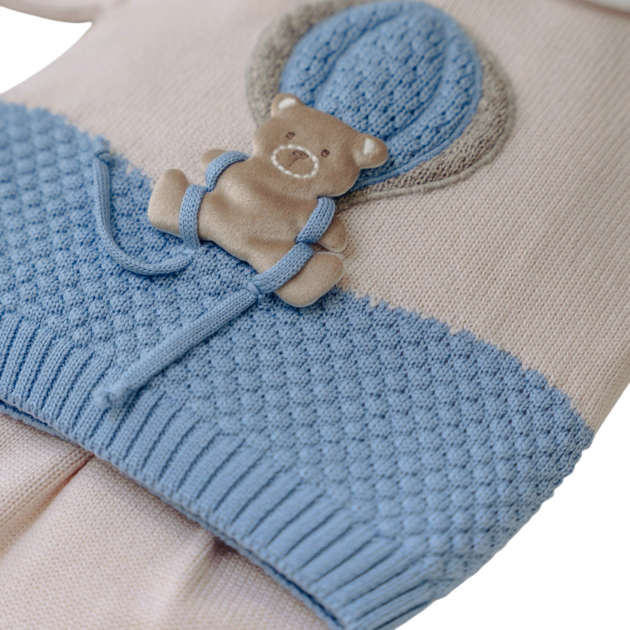 100% Natural Virgin Wool Newborn Baby Set, Hot Air Balloon Design IN5750/C